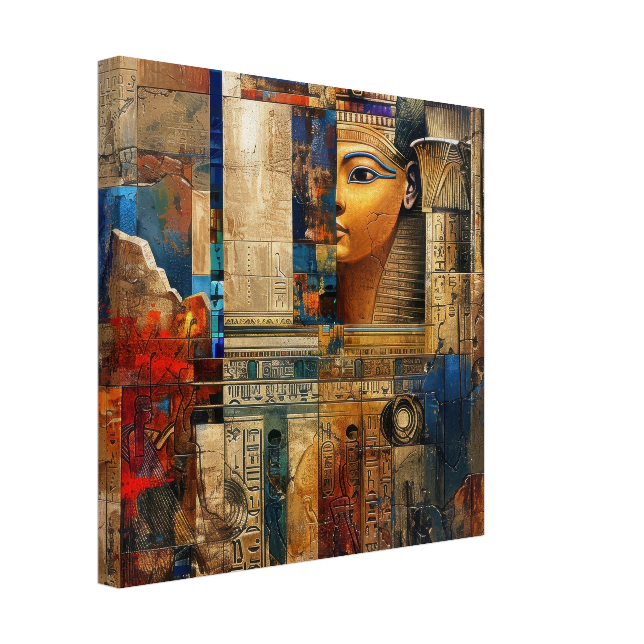 Canvas Square - Old culture of Egypt in abstract style - Shop Ai Art WebShop - Digital Art online Store
