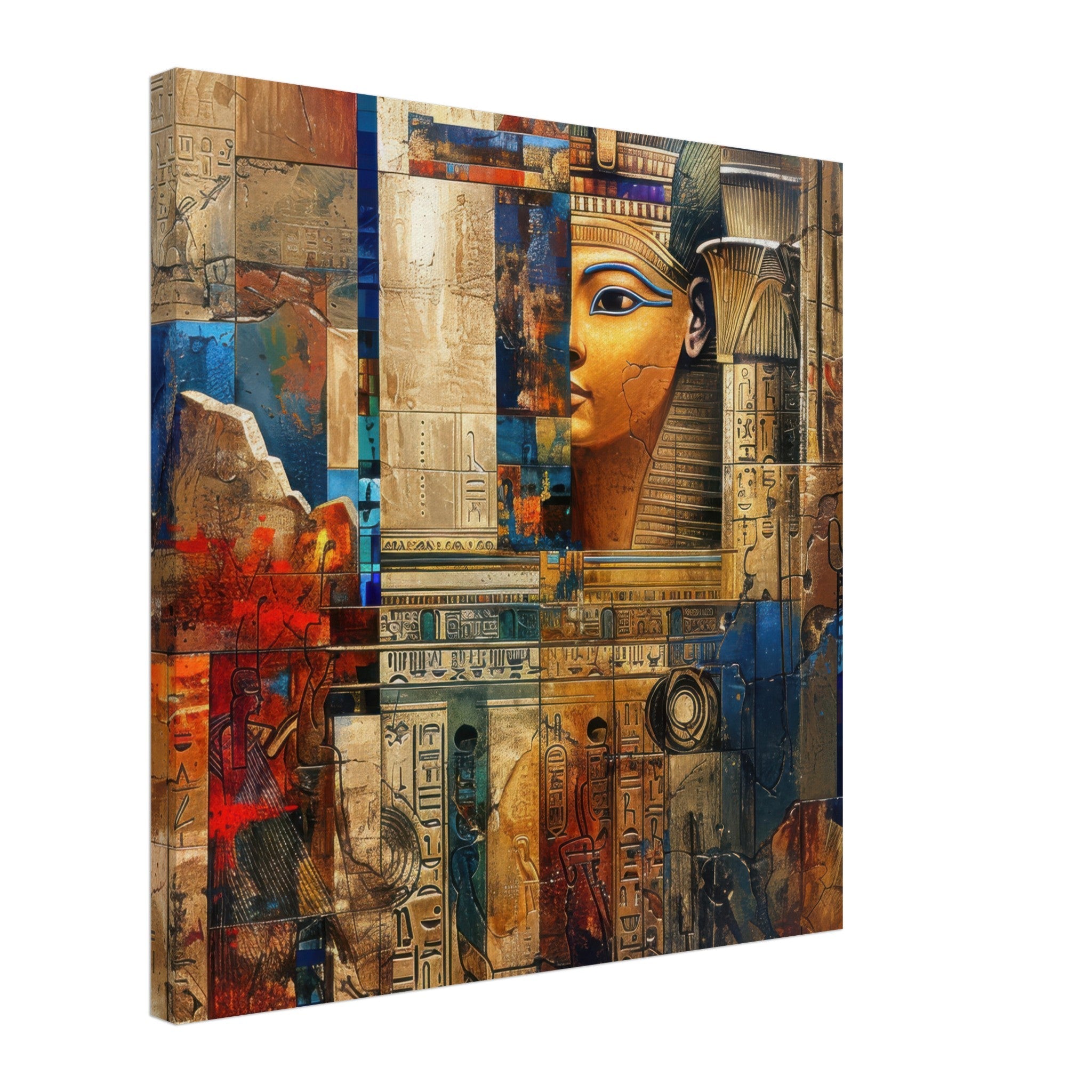 Canvas Square - Old culture of Egypt in abstract style - Shop Ai Art WebShop - Digital Art online Store