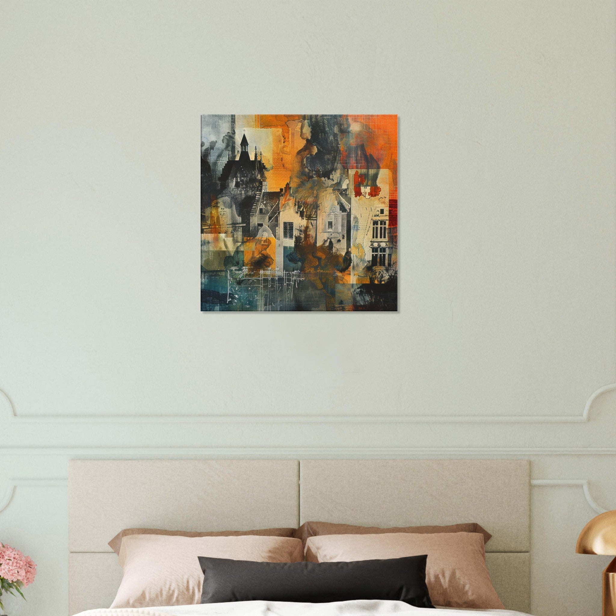 Canvas Square - Old culture of the Netherlands in abstract style 4 - Shop Ai Art WebShop - Digital Art online Store