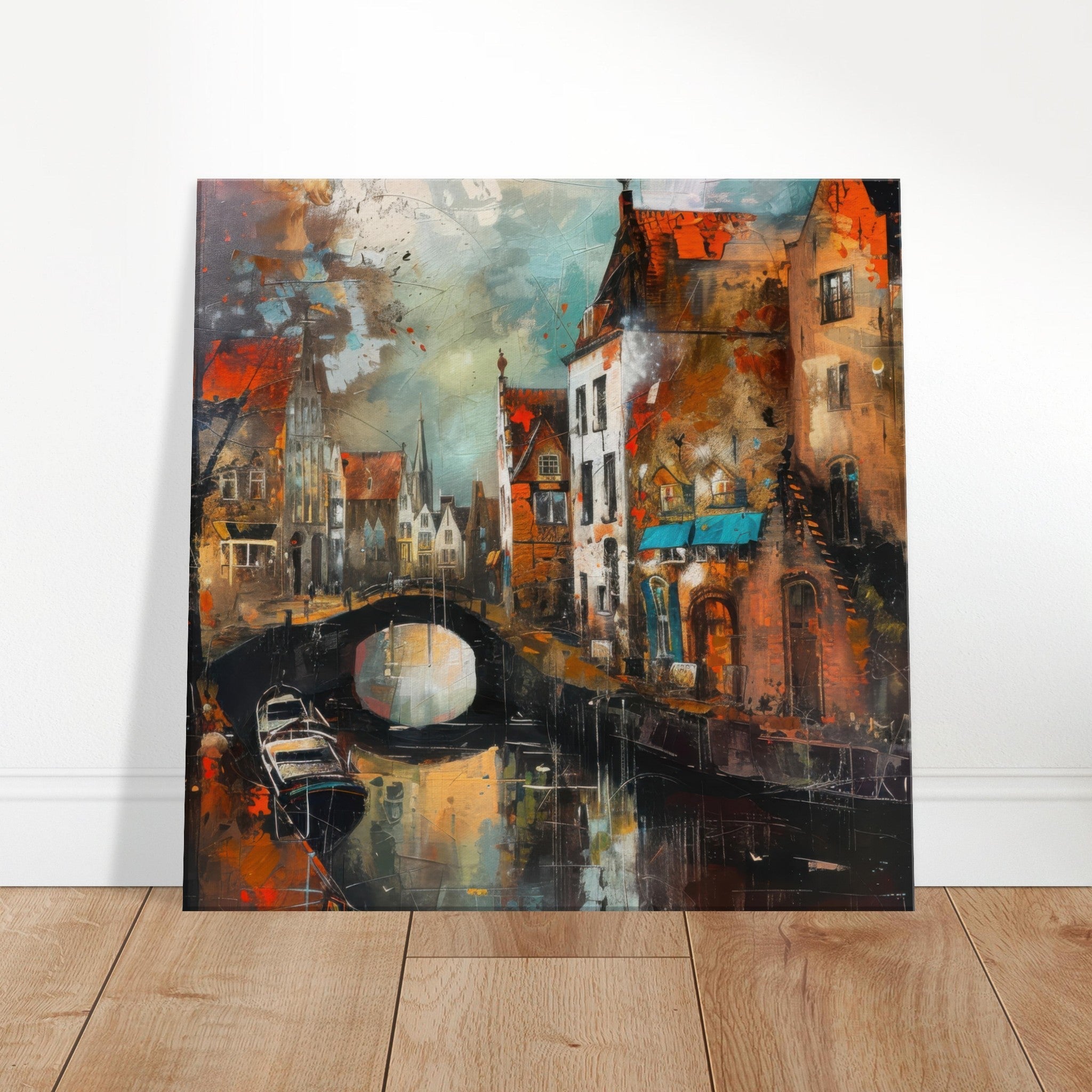 Canvas Square - Old culture of the Netherlands in abstract style 6 - Shop Ai Art WebShop - Digital Art online Store
