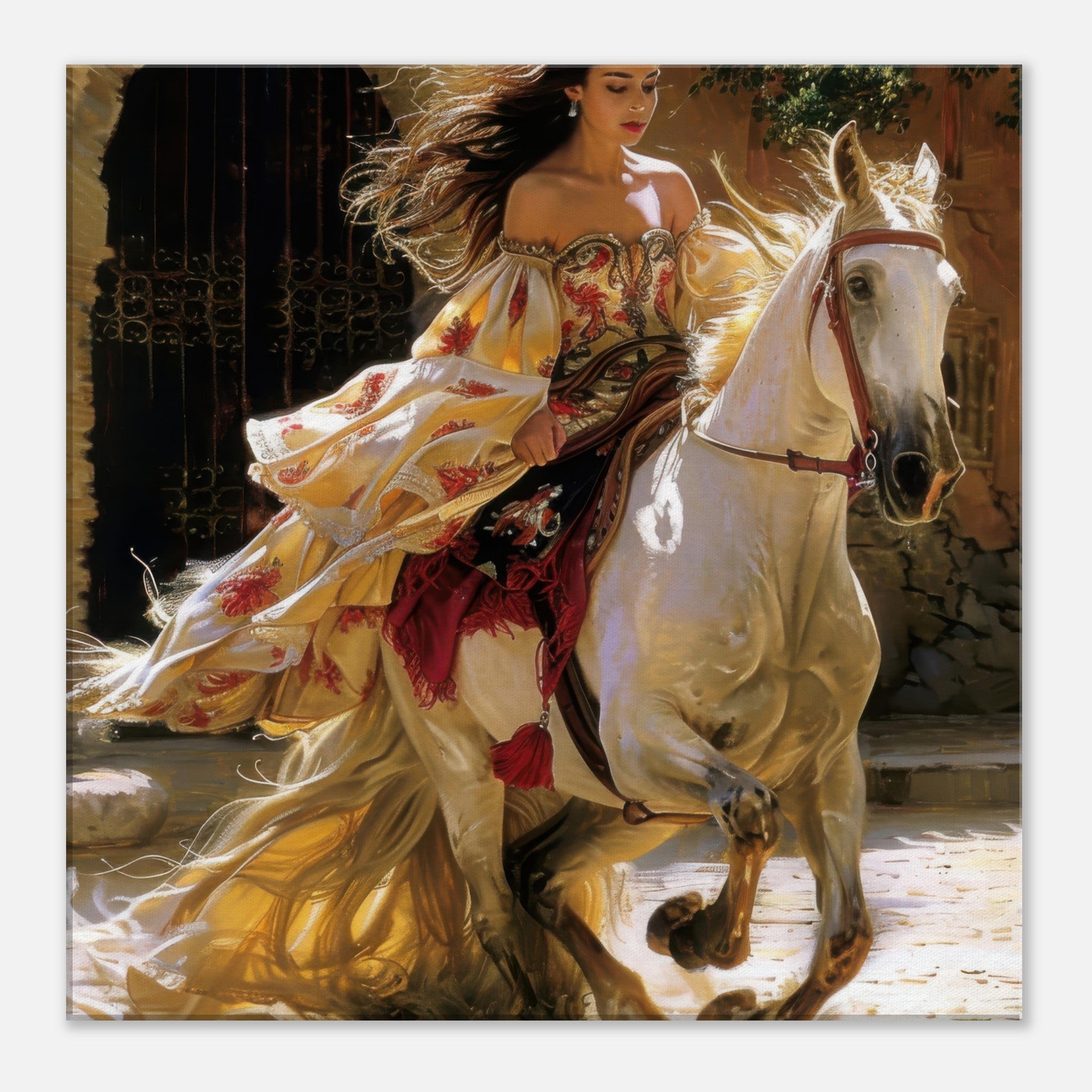 Canvas Square - Romanticism art style culture of Spain 1 - Shop Ai Art WebShop - Digital Art online Store