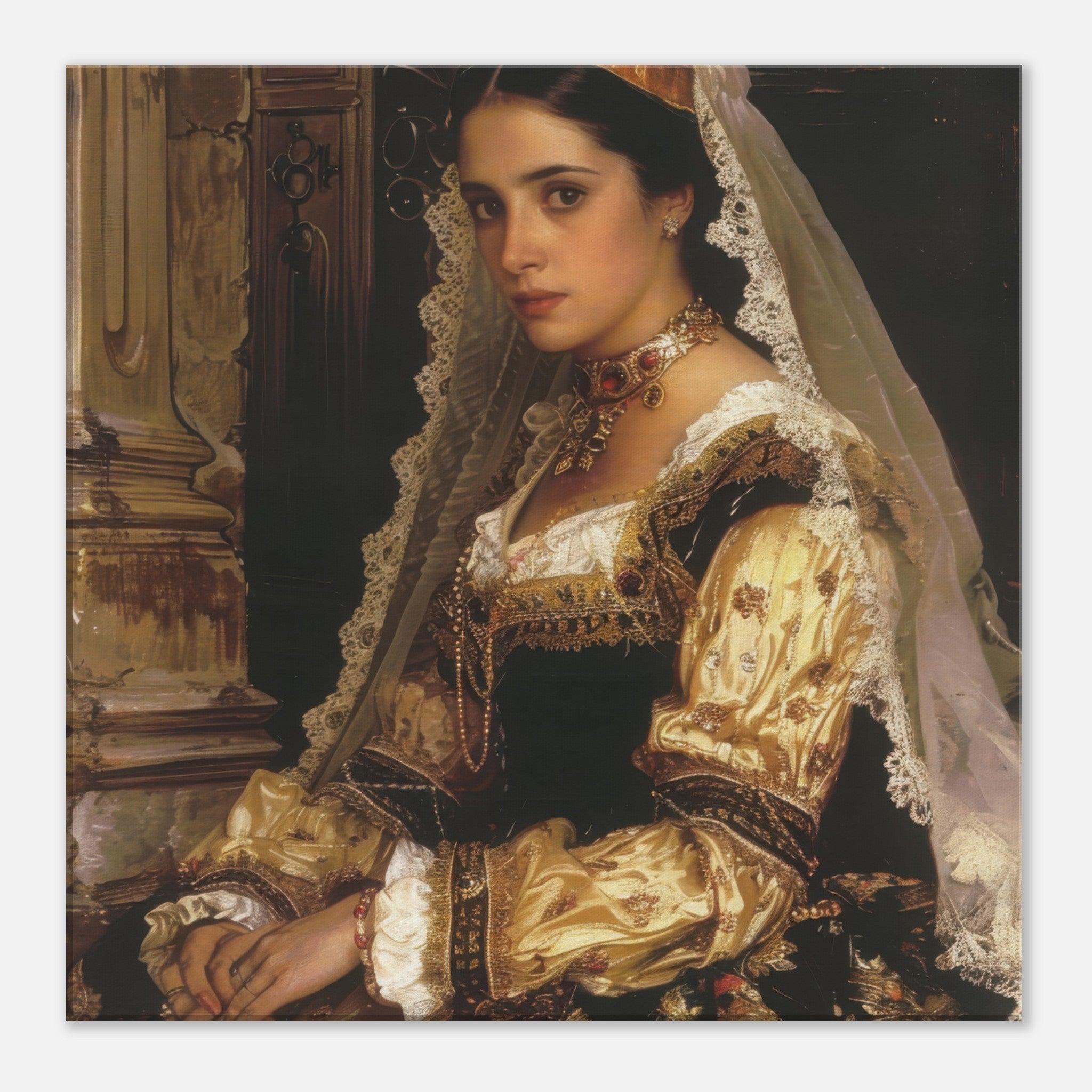 Canvas Square - Romanticism art style culture of Spain 2 - Shop Ai Art WebShop - Digital Art online Store