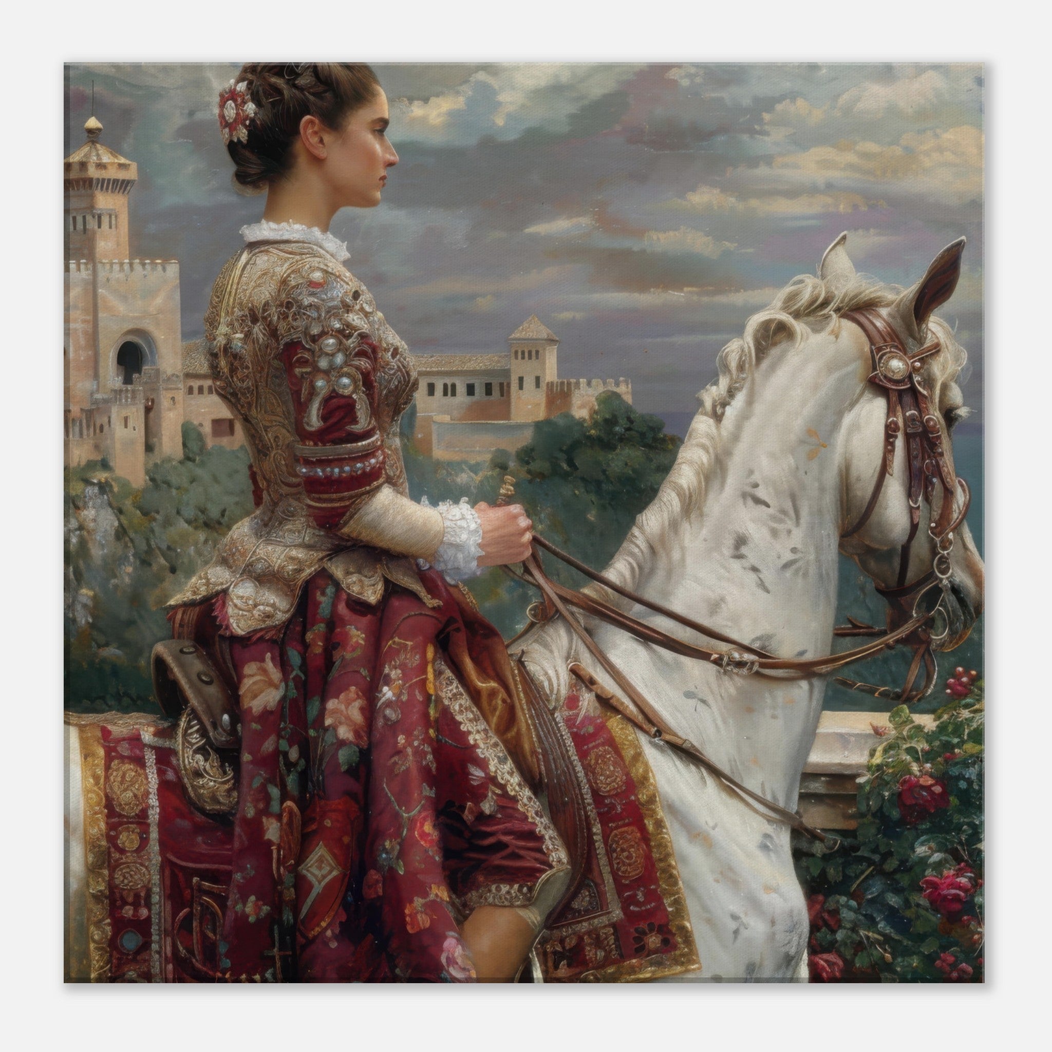Canvas Square - Romanticism art style culture of Spain 4 - Shop Ai Art WebShop - Digital Art online Store