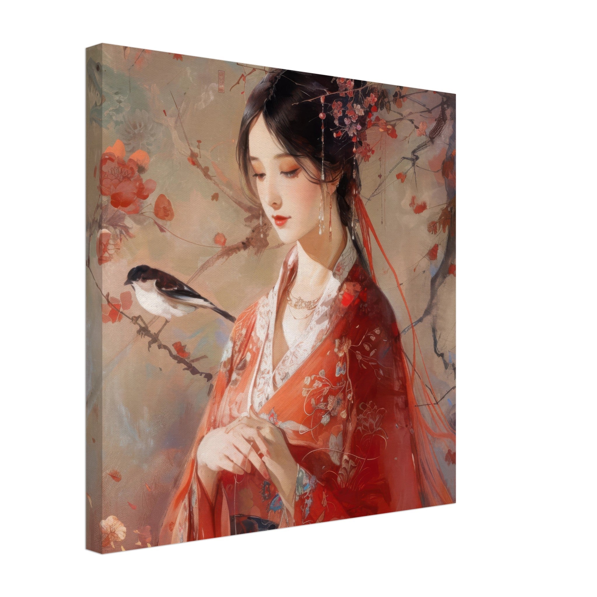 Canvas Square - Romanticism art style old culture of China 2 - Shop Ai Art WebShop - Digital Art online Store