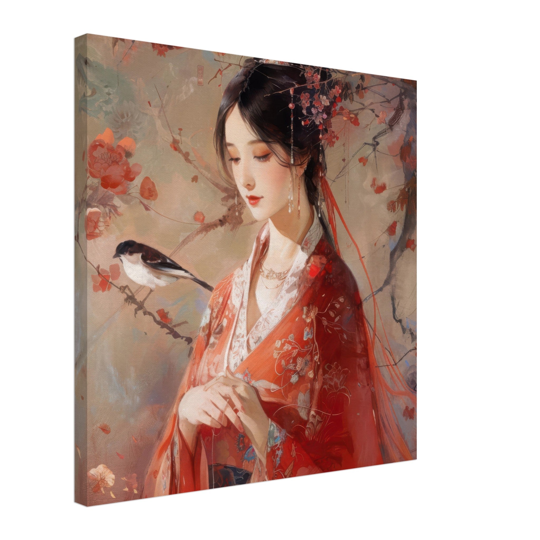 Canvas Square - Romanticism art style old culture of China 2 - Shop Ai Art WebShop - Digital Art online Store