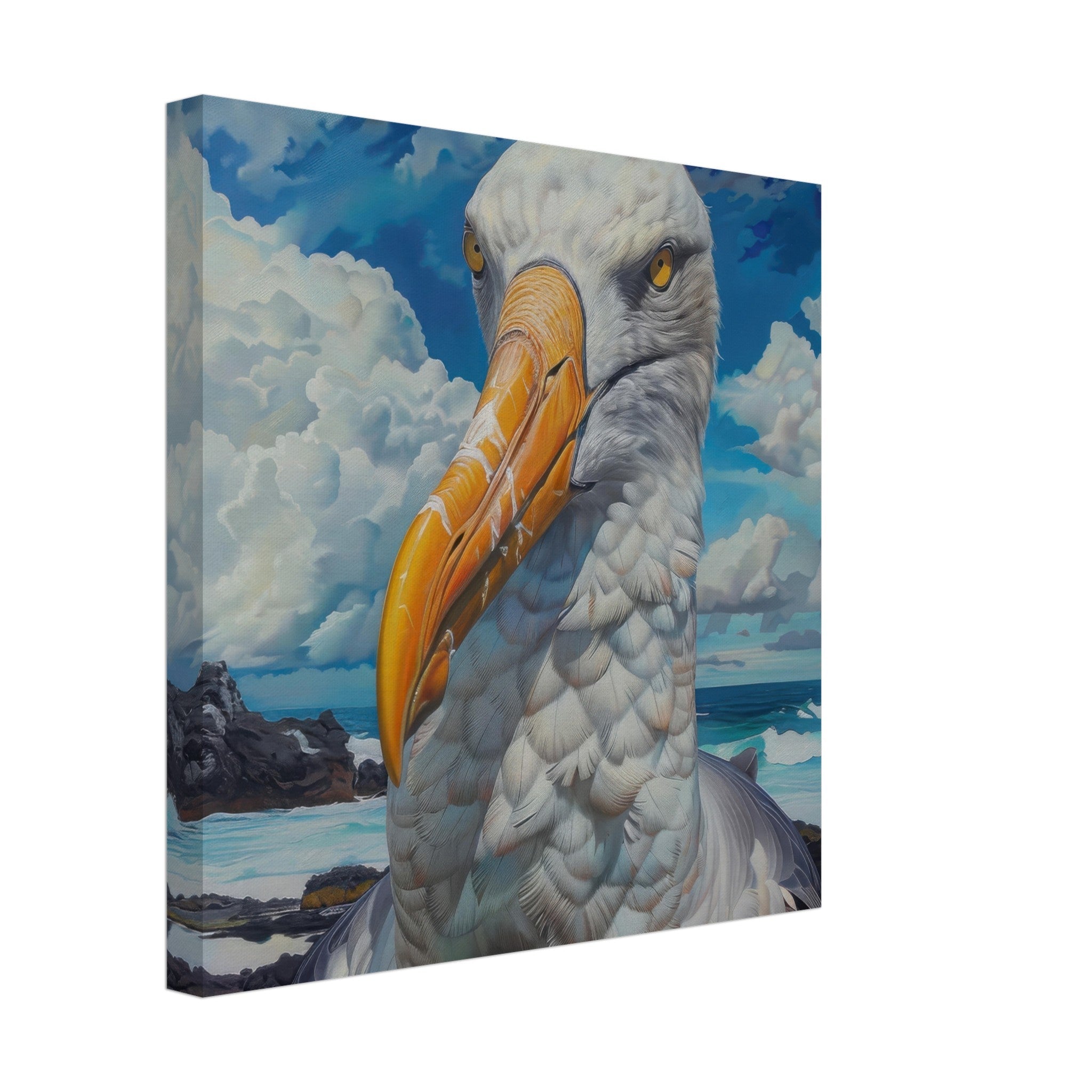 Canvas Square - Rough Nature Galapagos Albatros 2 - Shop Ai Art WebShop - Digital Art online Store