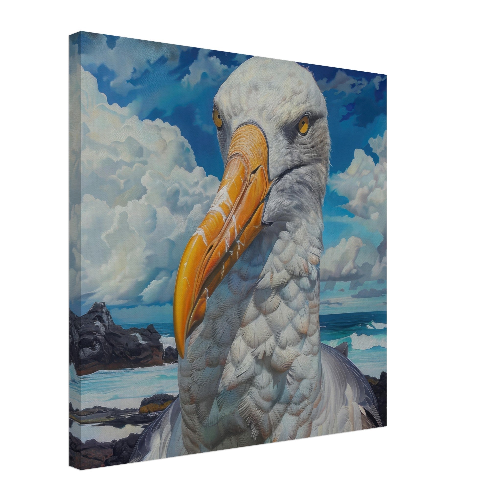 Canvas Square - Rough Nature Galapagos Albatros 2 - Shop Ai Art WebShop - Digital Art online Store