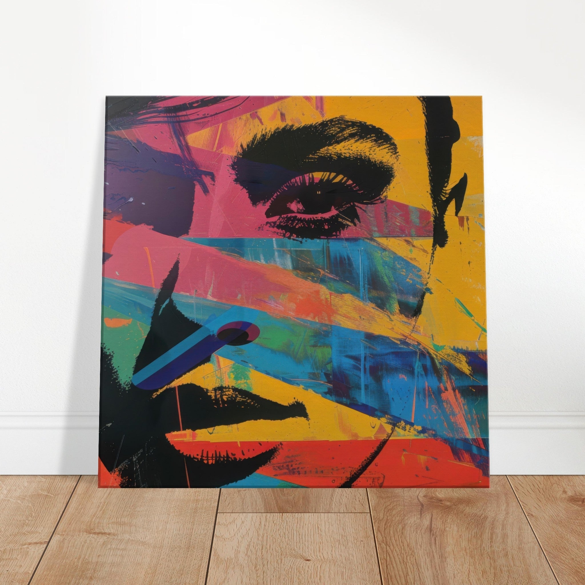 Canvas Square - Swedish popart in abstract style 2 - Shop Ai Art WebShop - Digital Art online Store