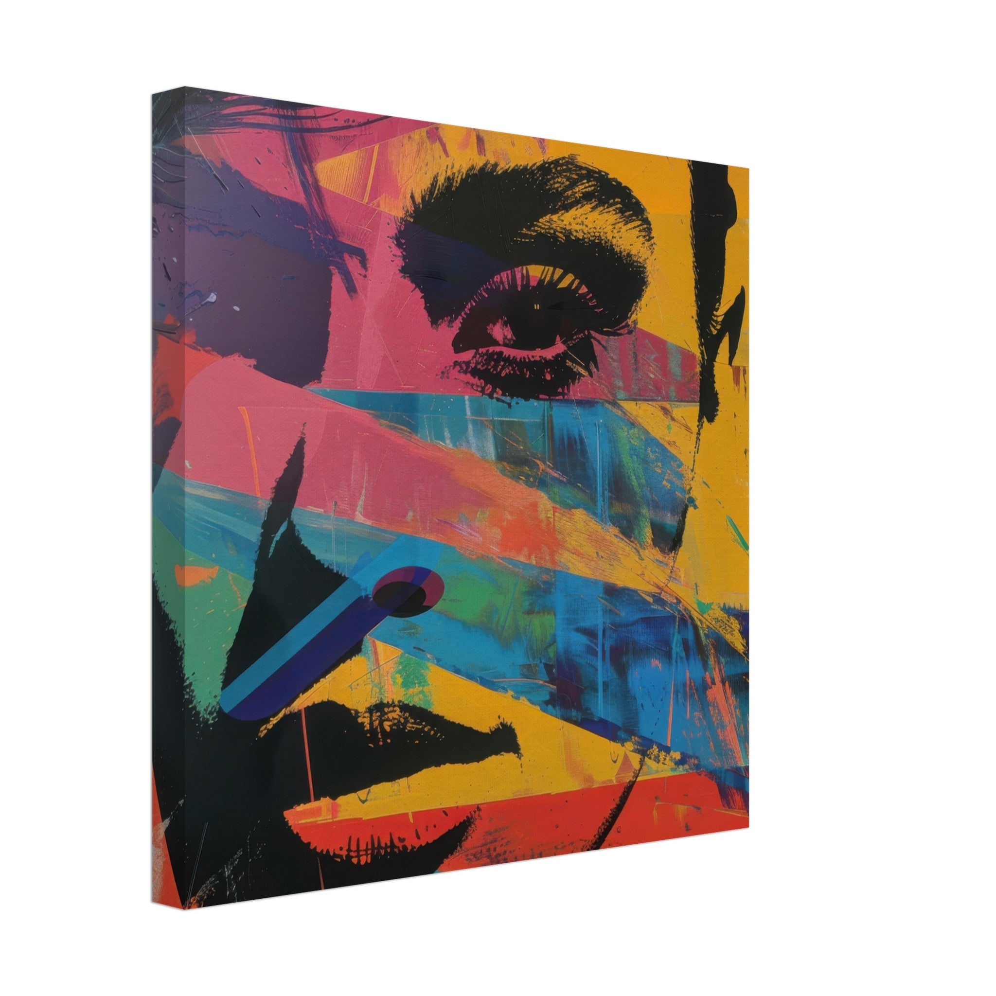 Canvas Square - Swedish popart in abstract style 2 - Shop Ai Art WebShop - Digital Art online Store