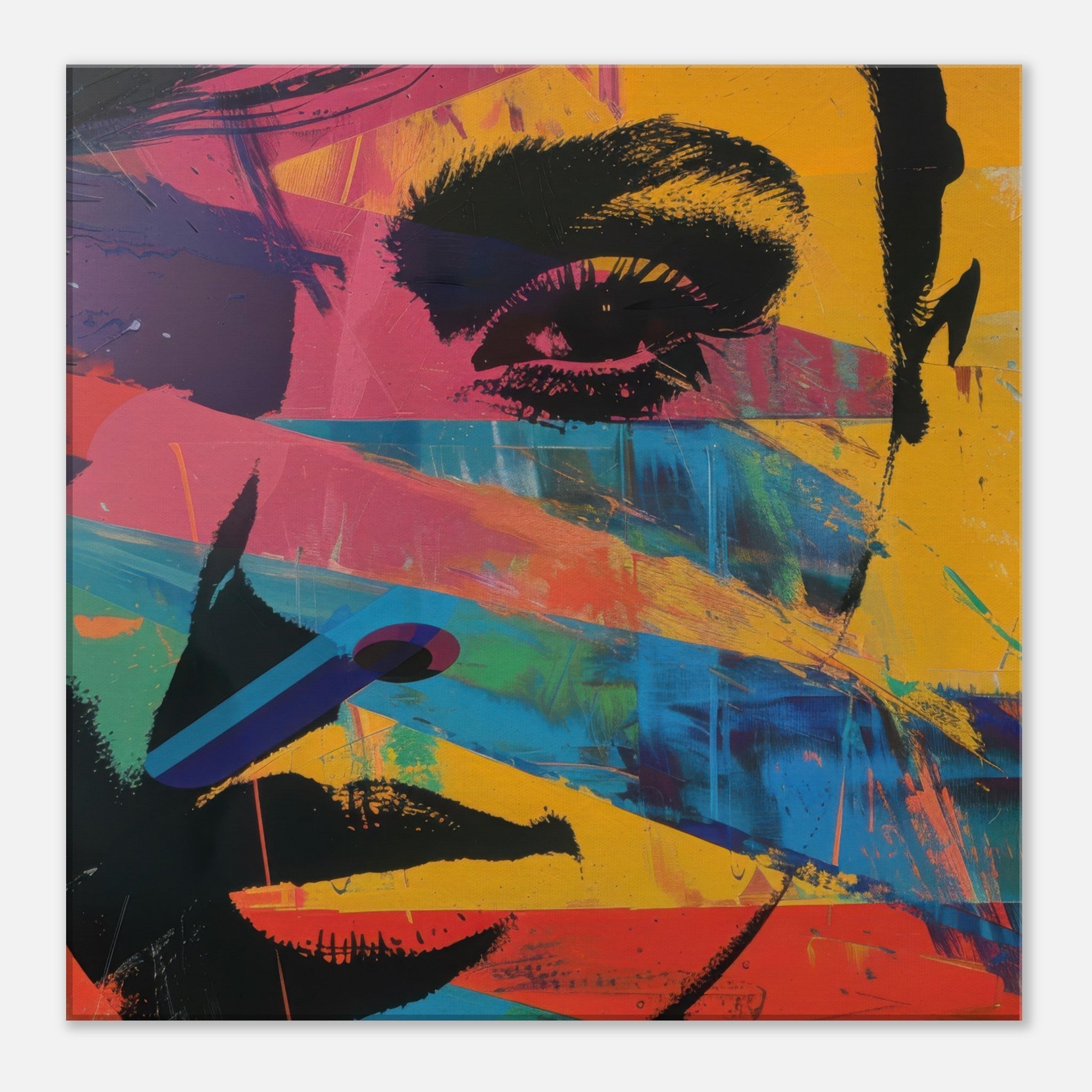 Canvas Square - Swedish popart in abstract style 2 - Shop Ai Art WebShop - Digital Art online Store