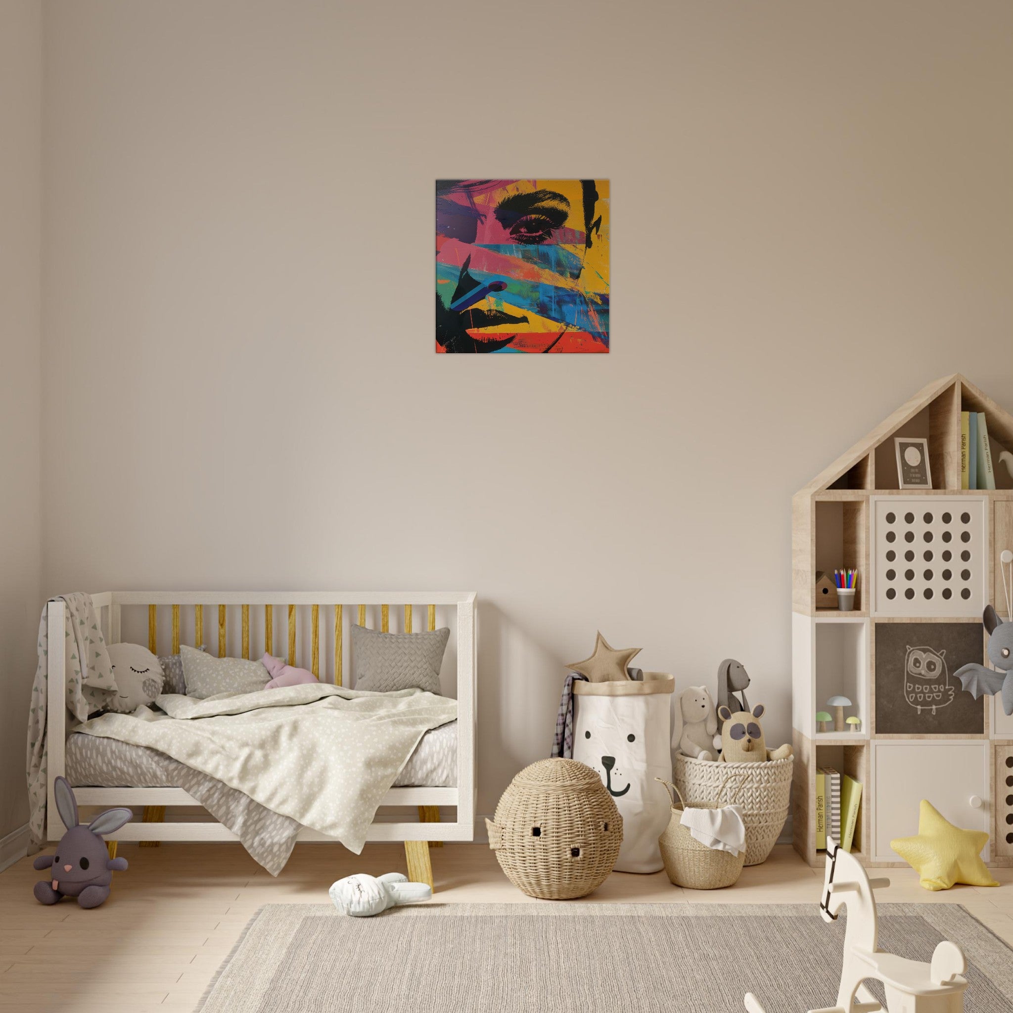 Canvas Square - Swedish popart in abstract style 2 - Shop Ai Art WebShop - Digital Art online Store