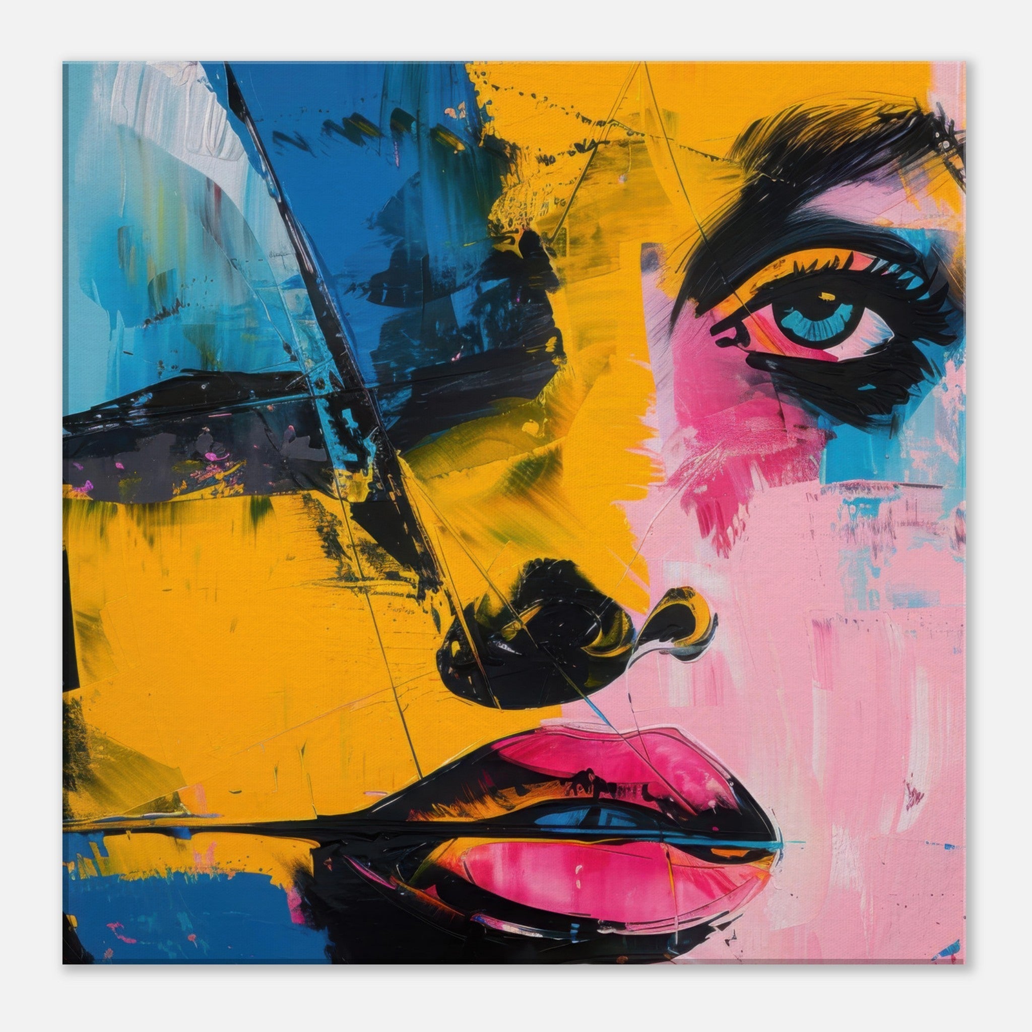 Canvas Square - Swedish popart in abstract style 3 - Shop Ai Art WebShop - Digital Art online Store