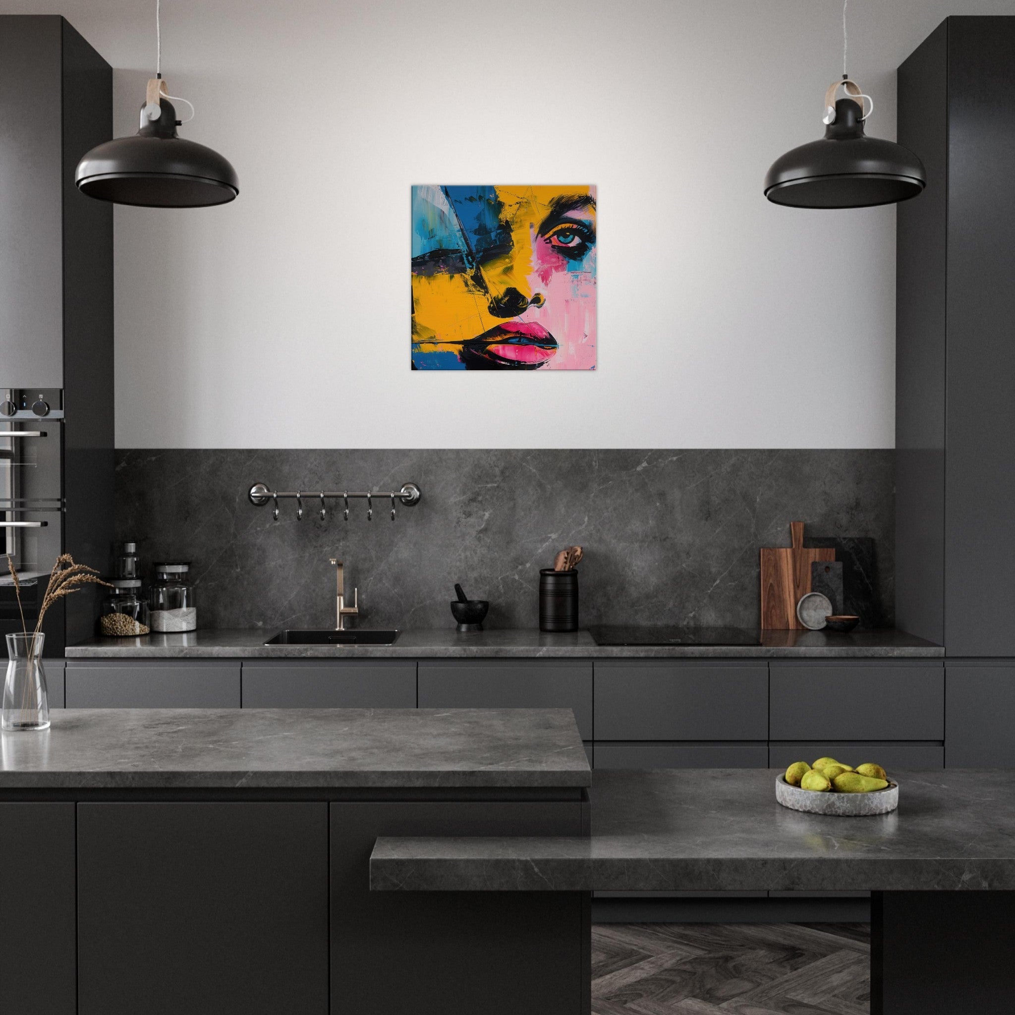 Canvas Square - Swedish popart in abstract style 3 - Shop Ai Art WebShop - Digital Art online Store