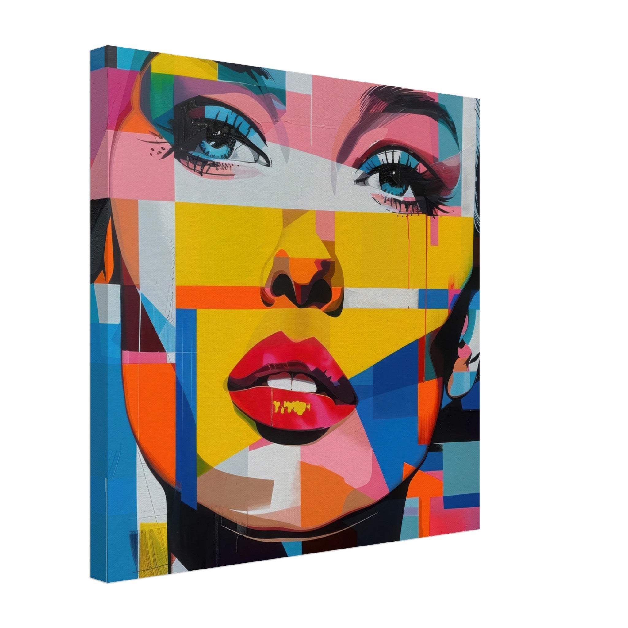 Canvas Square - Swedish popart in abstract style 7 - Shop Ai Art WebShop - Digital Art online Store