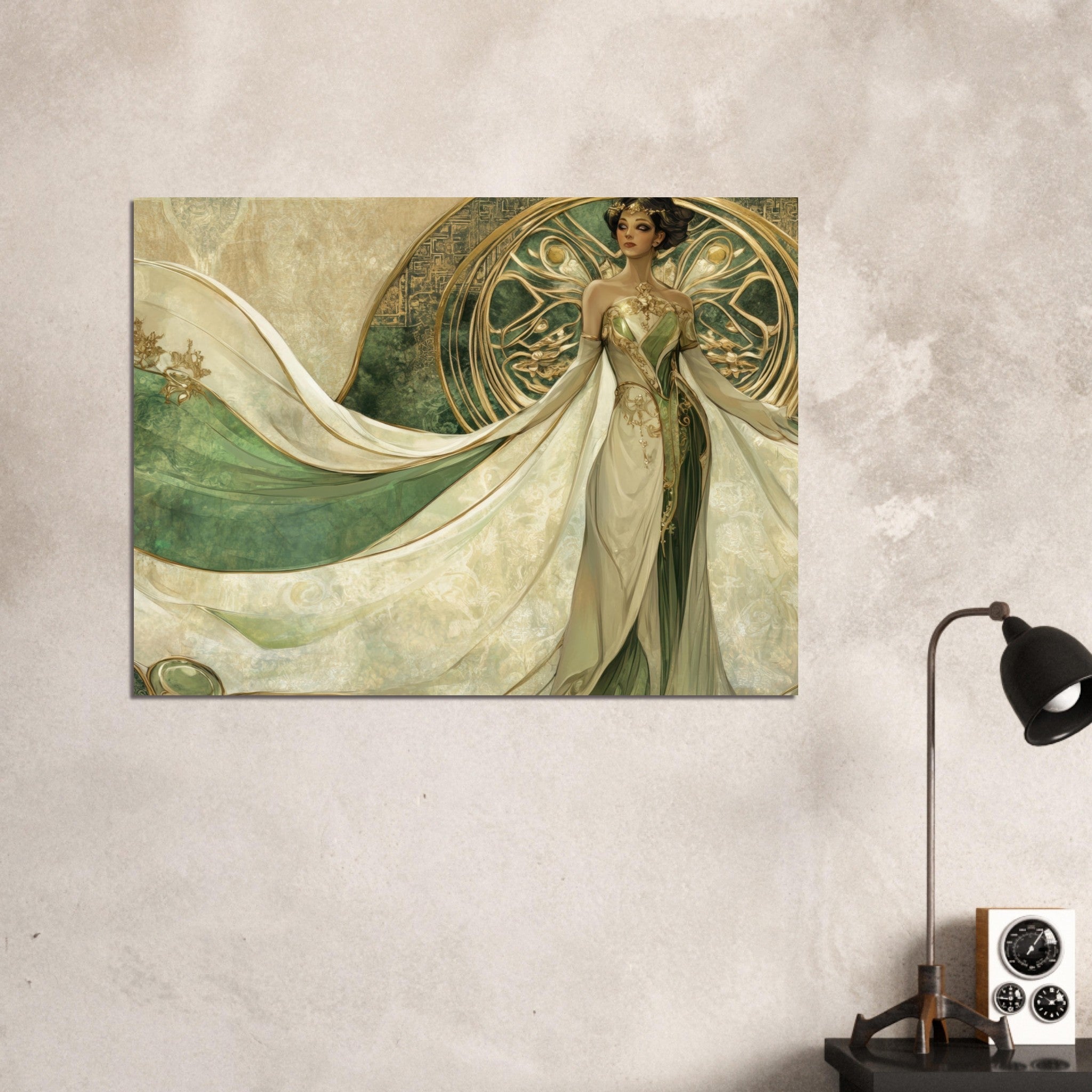 Fine Art Poster Landscape - Alien Royalty in Art Nouveau Elegance A portrait 4 - Shop Ai Art WebShop - Digital Art online Store