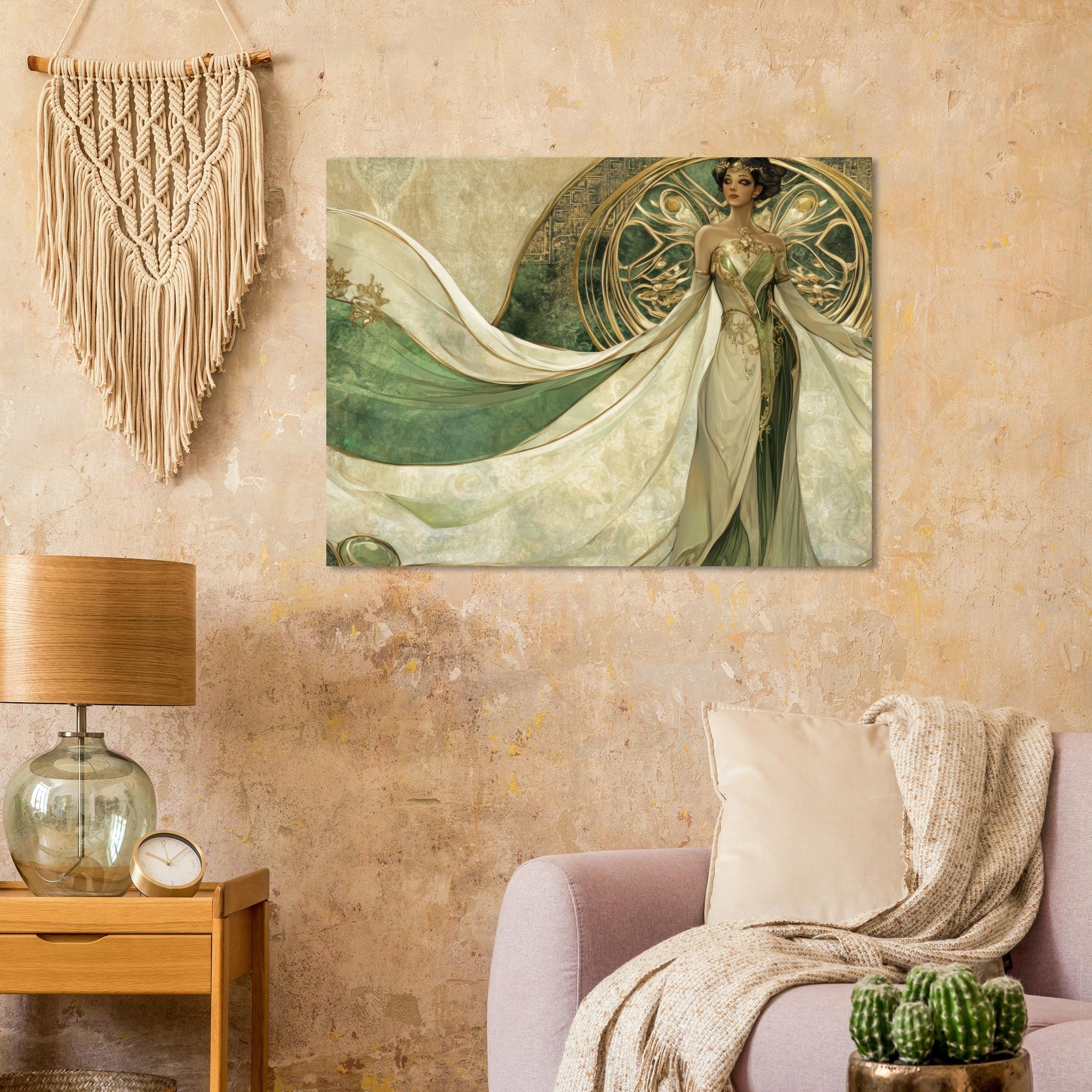Fine Art Poster Landscape - Alien Royalty in Art Nouveau Elegance A portrait 4 - Shop Ai Art WebShop - Digital Art online Store