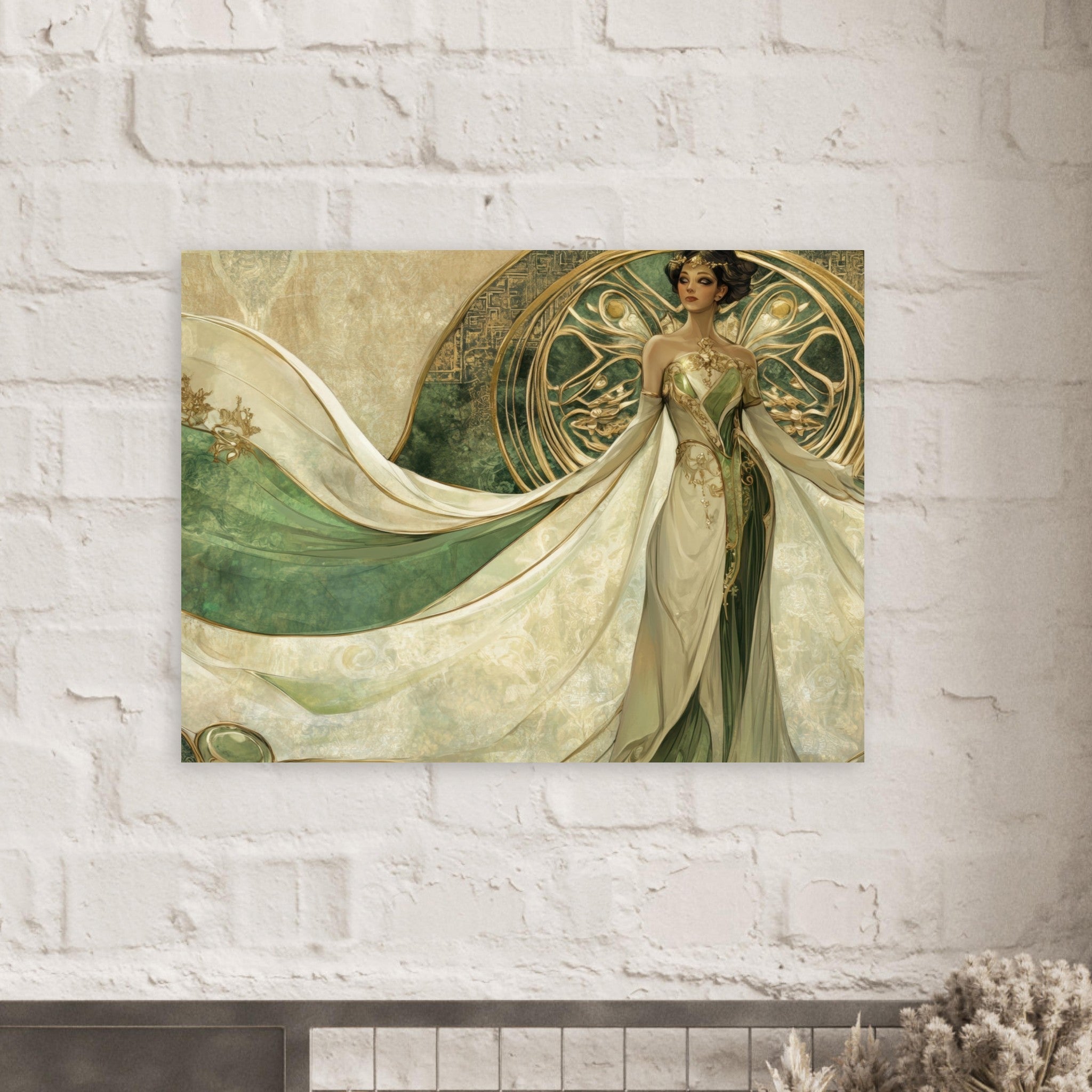 Fine Art Poster Landscape - Alien Royalty in Art Nouveau Elegance A portrait 4 - Shop Ai Art WebShop - Digital Art online Store