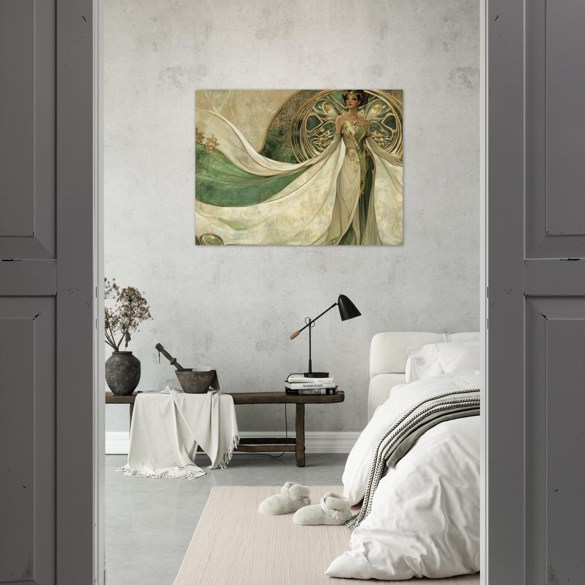 Fine Art Poster Landscape - Alien Royalty in Art Nouveau Elegance A portrait 4 - Shop Ai Art WebShop - Digital Art online Store