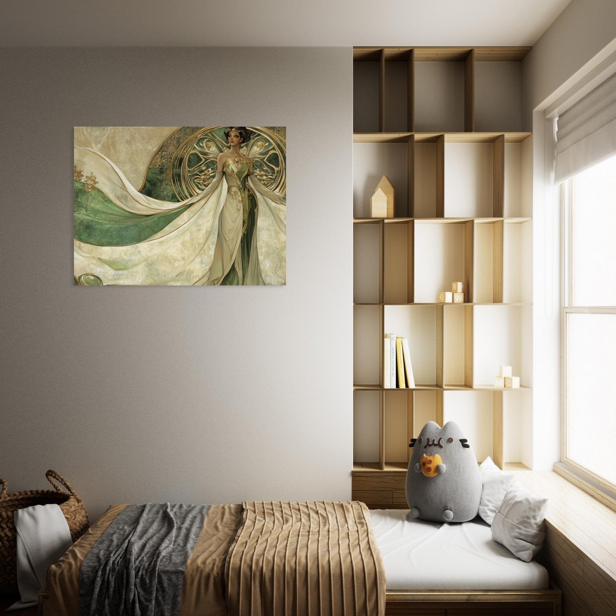 Fine Art Poster Landscape - Alien Royalty in Art Nouveau Elegance A portrait 4 - Shop Ai Art WebShop - Digital Art online Store