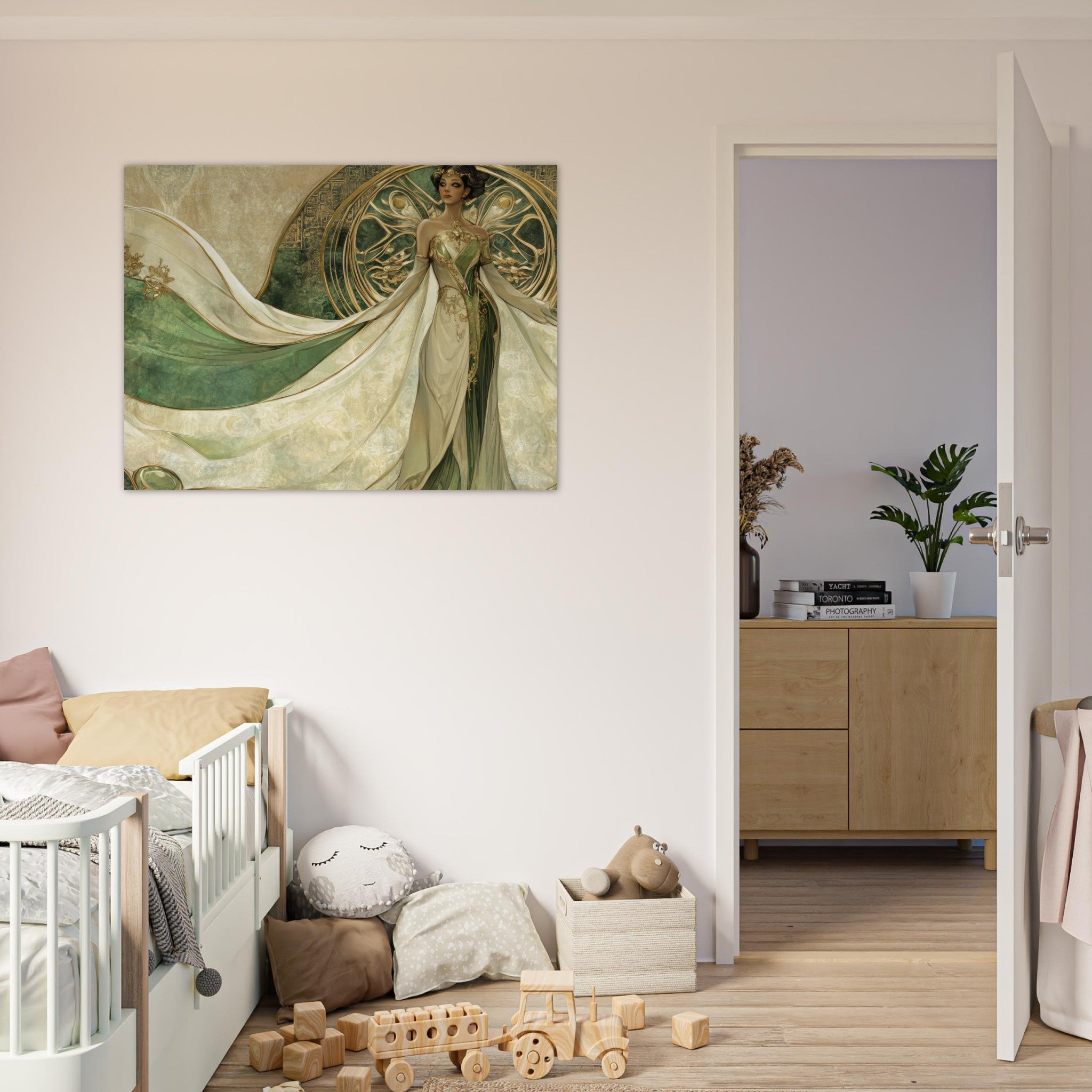 Fine Art Poster Landscape - Alien Royalty in Art Nouveau Elegance A portrait 4 - Shop Ai Art WebShop - Digital Art online Store