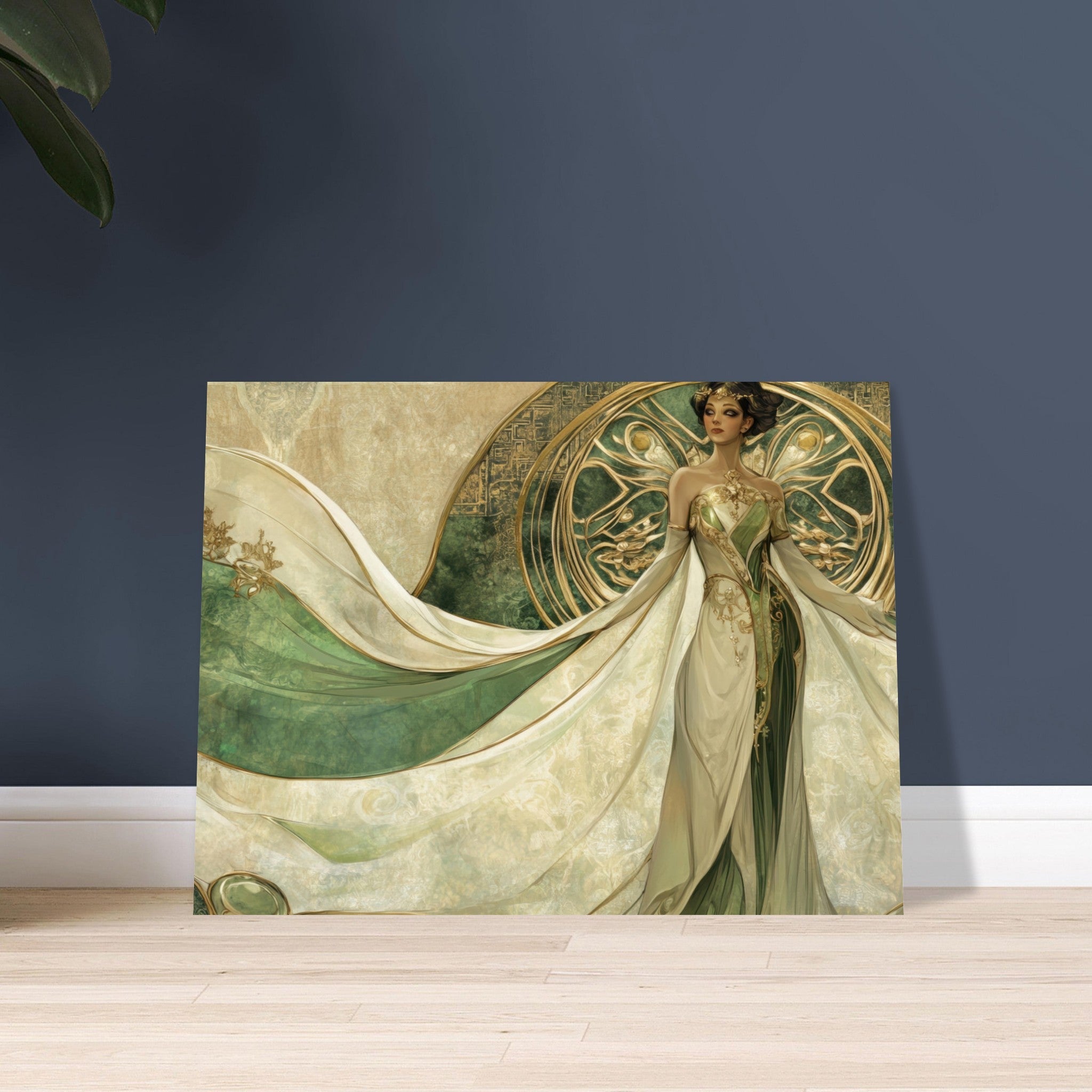 Fine Art Poster Landscape - Alien Royalty in Art Nouveau Elegance A portrait 4 - Shop Ai Art WebShop - Digital Art online Store