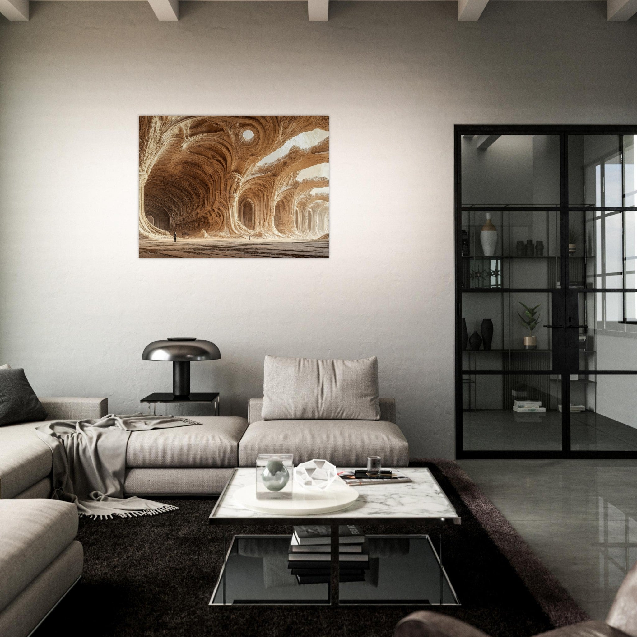 Fine Art Poster Landscape - Alien Ruins on the Edge of the Galaxy Ancient 2 - Shop Ai Art WebShop - Digital Art online Store