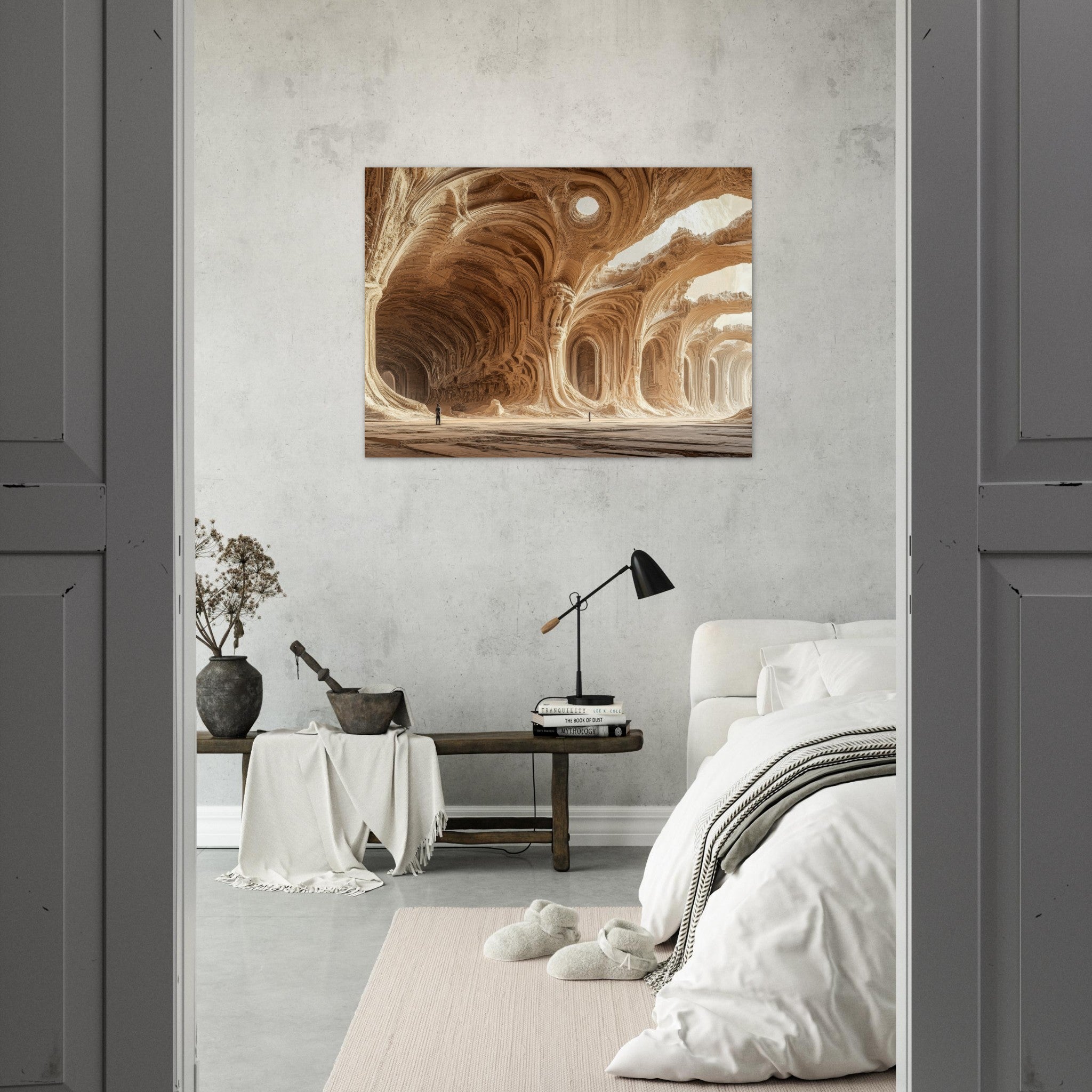 Fine Art Poster Landscape - Alien Ruins on the Edge of the Galaxy Ancient 2 - Shop Ai Art WebShop - Digital Art online Store