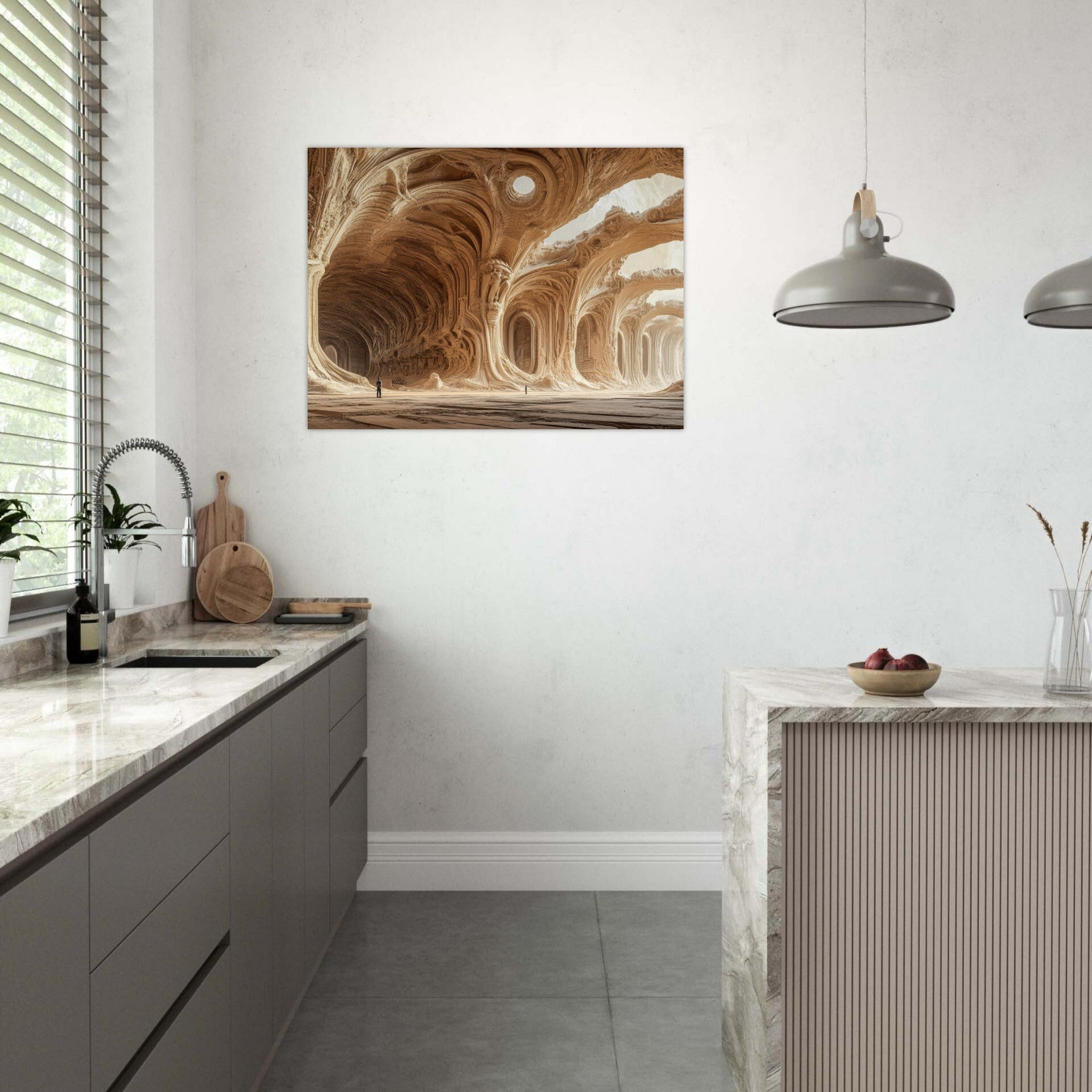 Fine Art Poster Landscape - Alien Ruins on the Edge of the Galaxy Ancient 2 - Shop Ai Art WebShop - Digital Art online Store