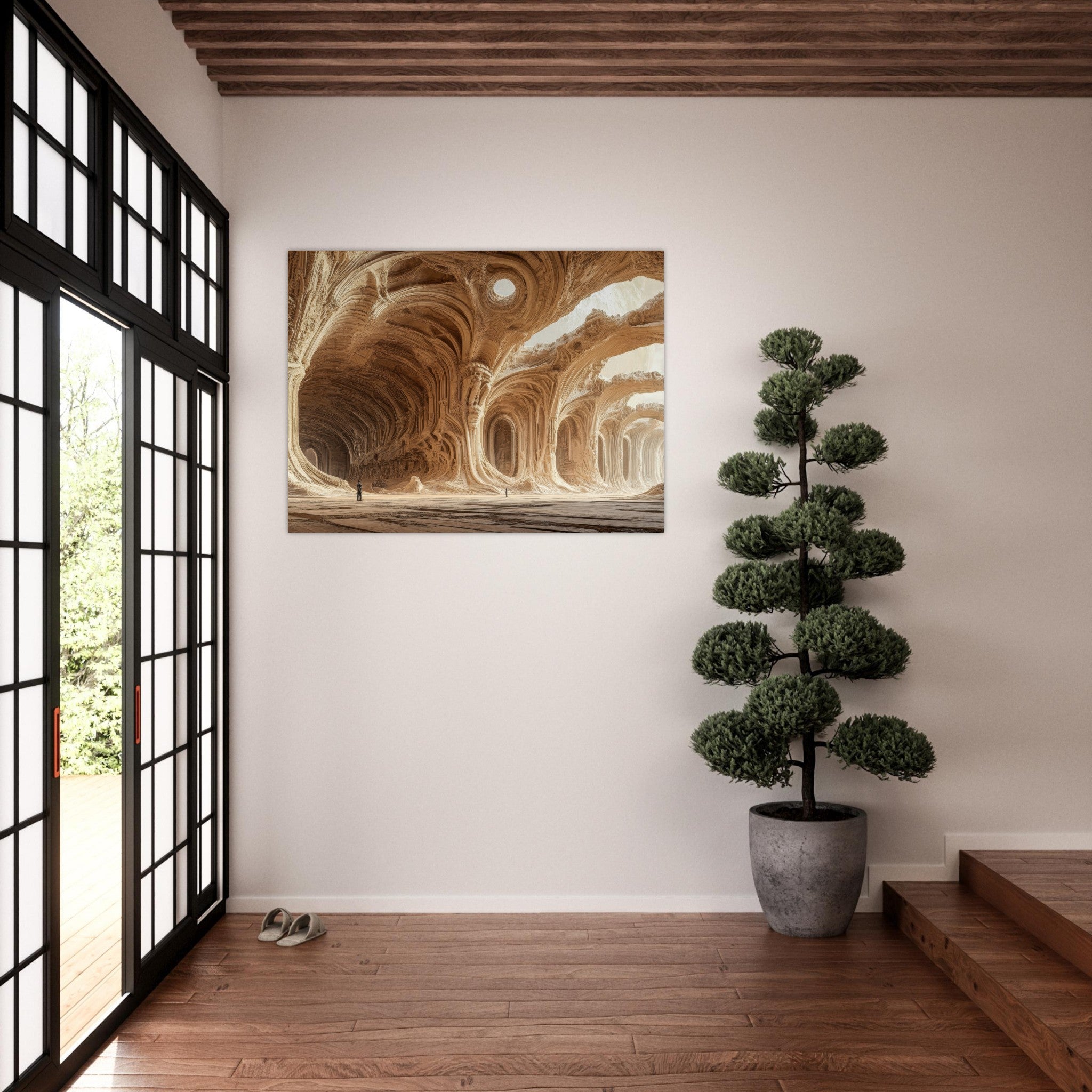 Fine Art Poster Landscape - Alien Ruins on the Edge of the Galaxy Ancient 2 - Shop Ai Art WebShop - Digital Art online Store
