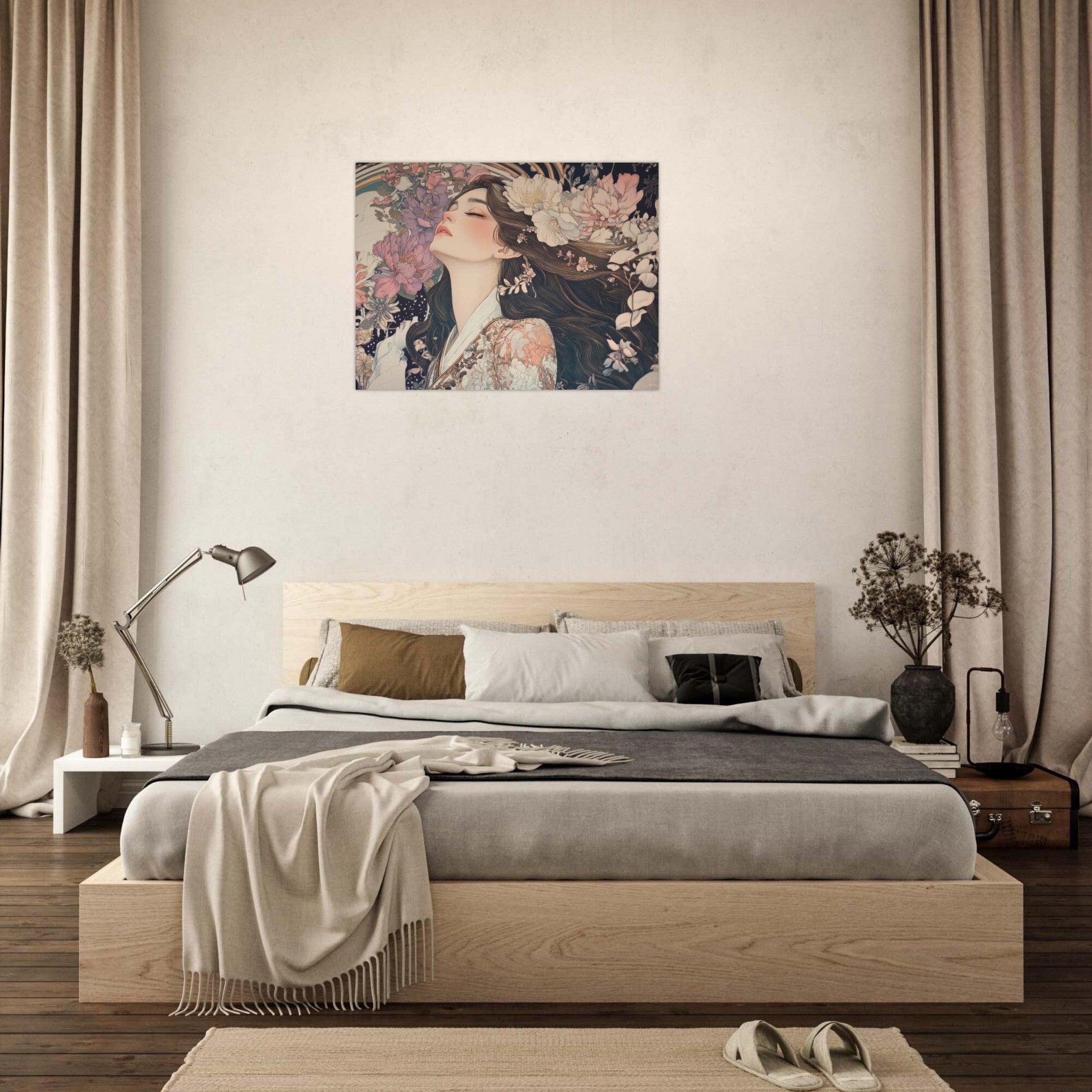 Fine Art Poster Landscape - Art Nouveau Enchanted Garden An Art Nouveau inst 2 - Shop Ai Art WebShop - Digital Art online Store