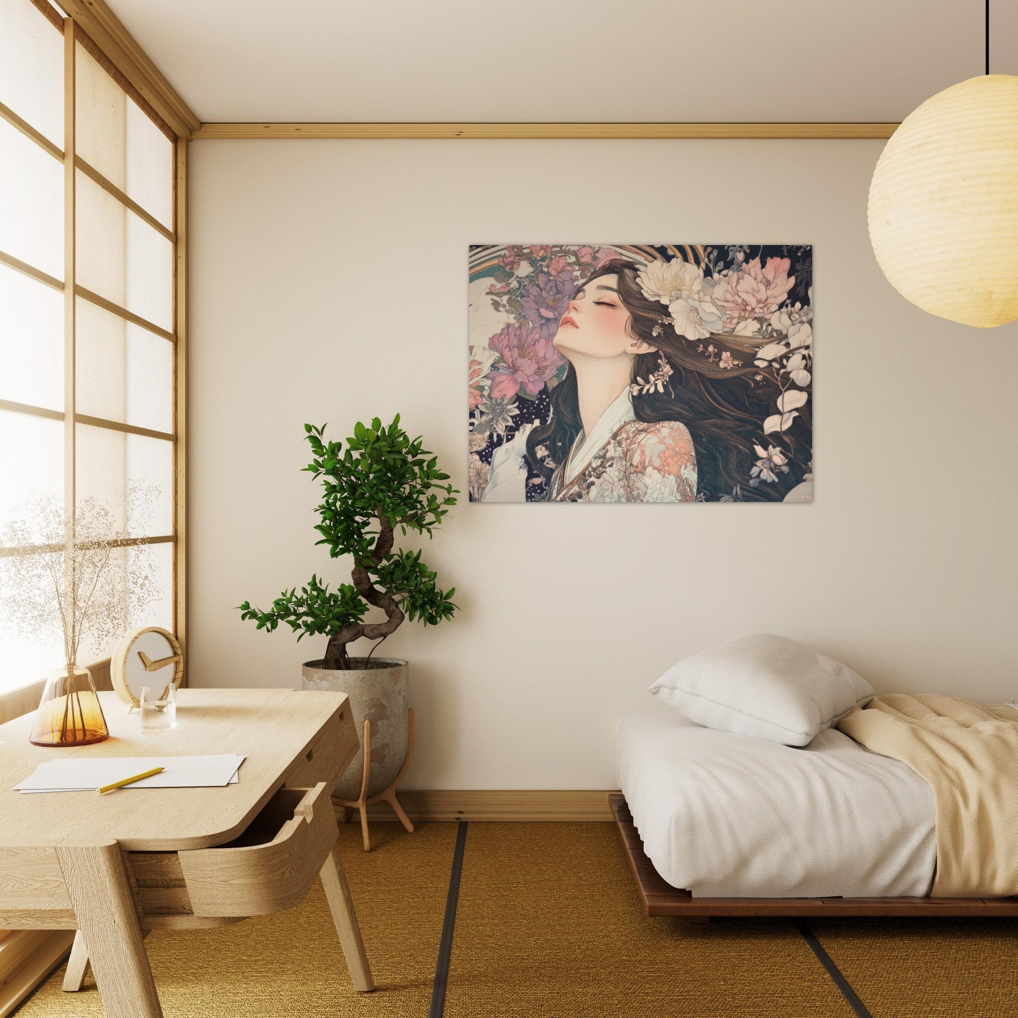 Fine Art Poster Landscape - Art Nouveau Enchanted Garden An Art Nouveau inst 2 - Shop Ai Art WebShop - Digital Art online Store