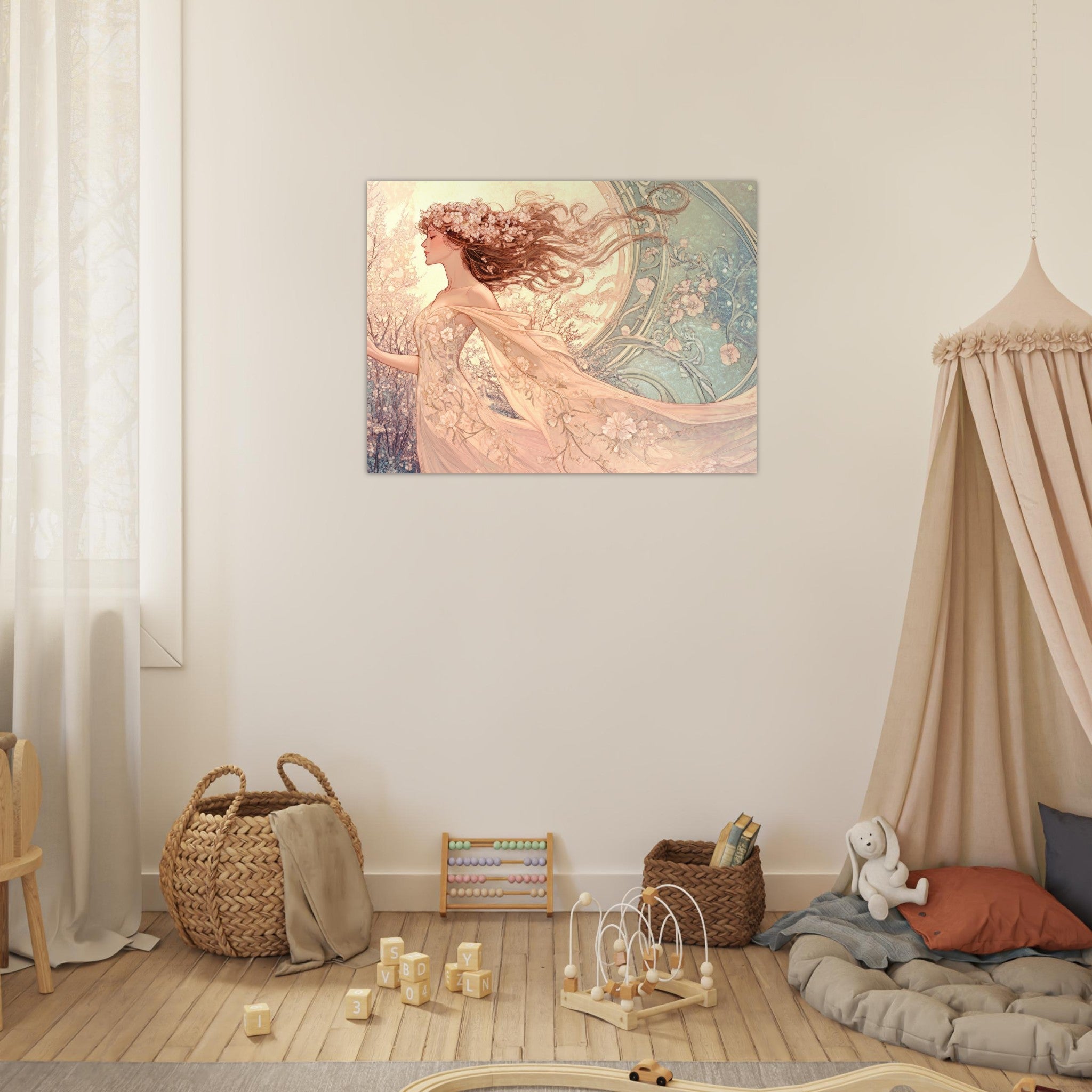 Fine Art Poster Landscape - Art Nouveau Enchanted Garden An Art Nouveau inst 6 - Shop Ai Art WebShop - Digital Art online Store