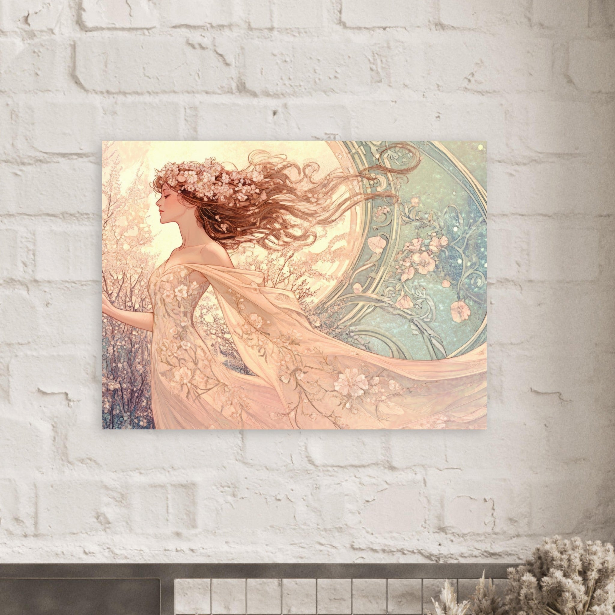 Fine Art Poster Landscape - Art Nouveau Enchanted Garden An Art Nouveau inst 6 - Shop Ai Art WebShop - Digital Art online Store