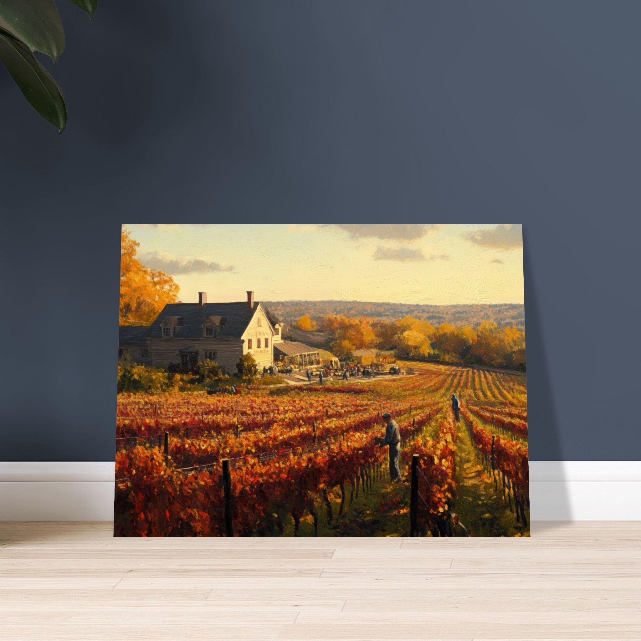 Fine Art Poster Landscape - Autumn Vineyard Harvest A picturesque vineyards 3 - Shop Ai Art WebShop - Digital Art online Store