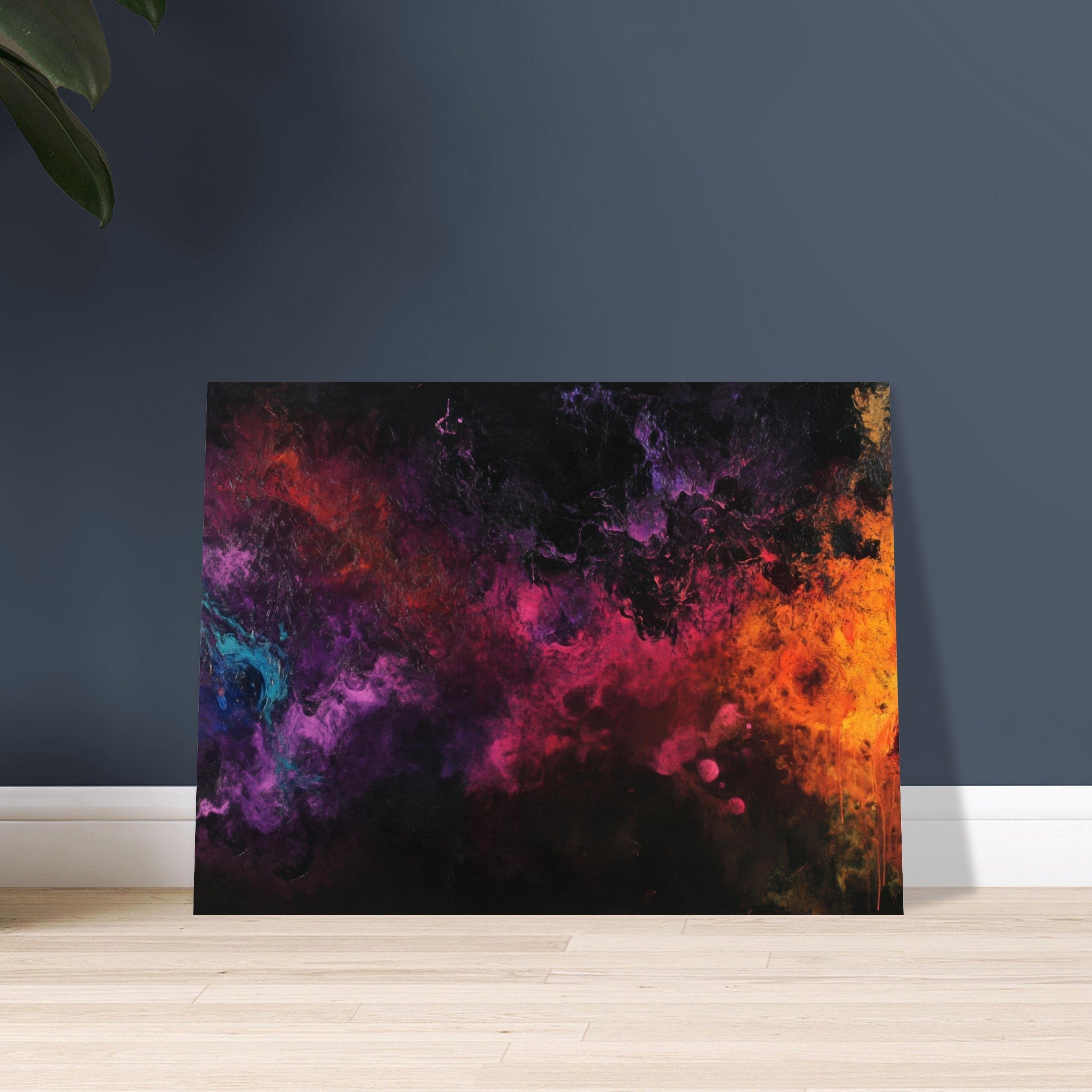 Fine Art Poster Landscape - Chromatic Abyss A dark infinite void punctured 2 - Shop Ai Art WebShop - Digital Art online Store