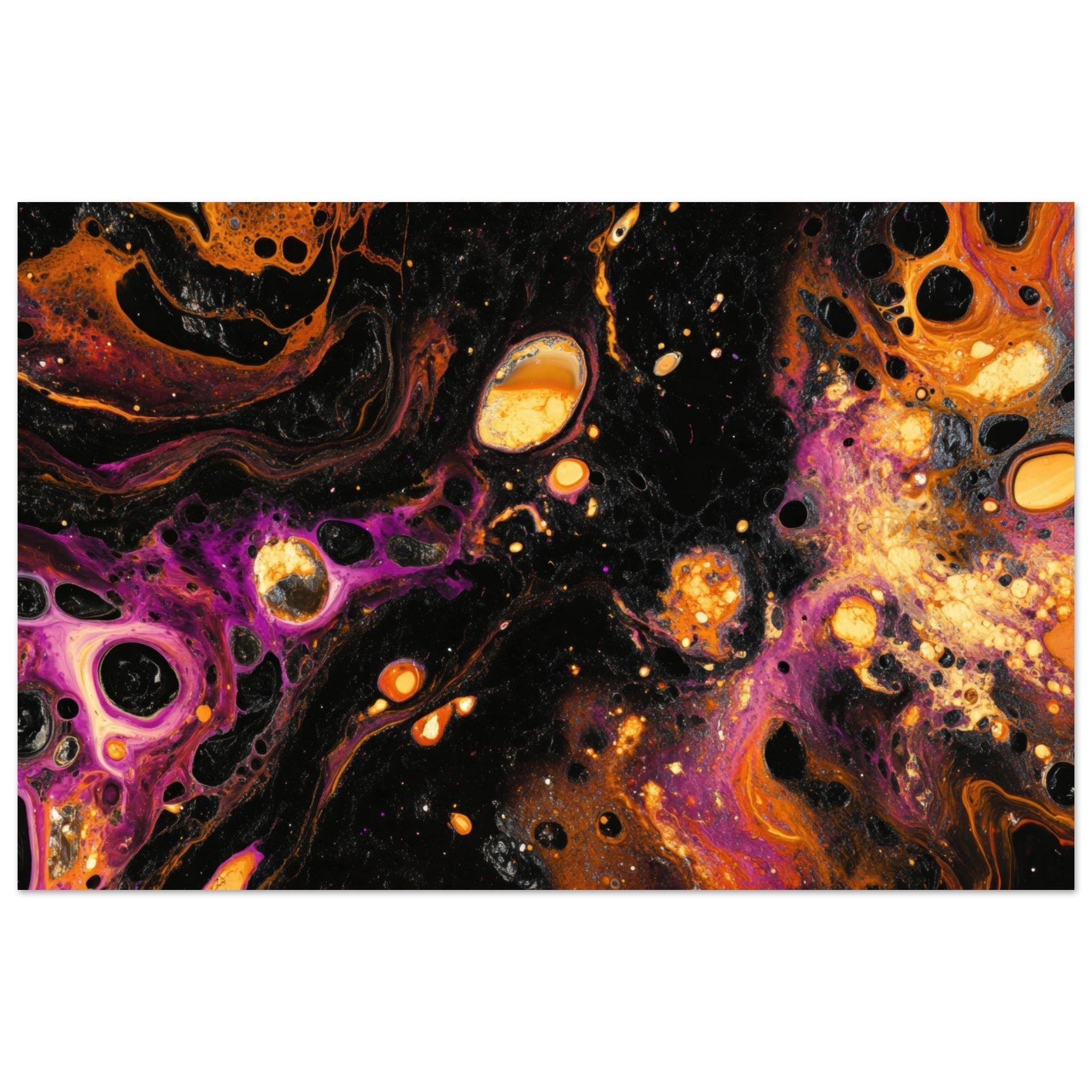 Fine Art Poster Landscape - Chromatic Abyss A dark infinite void punctured 7 - Shop Ai Art WebShop - Digital Art online Store