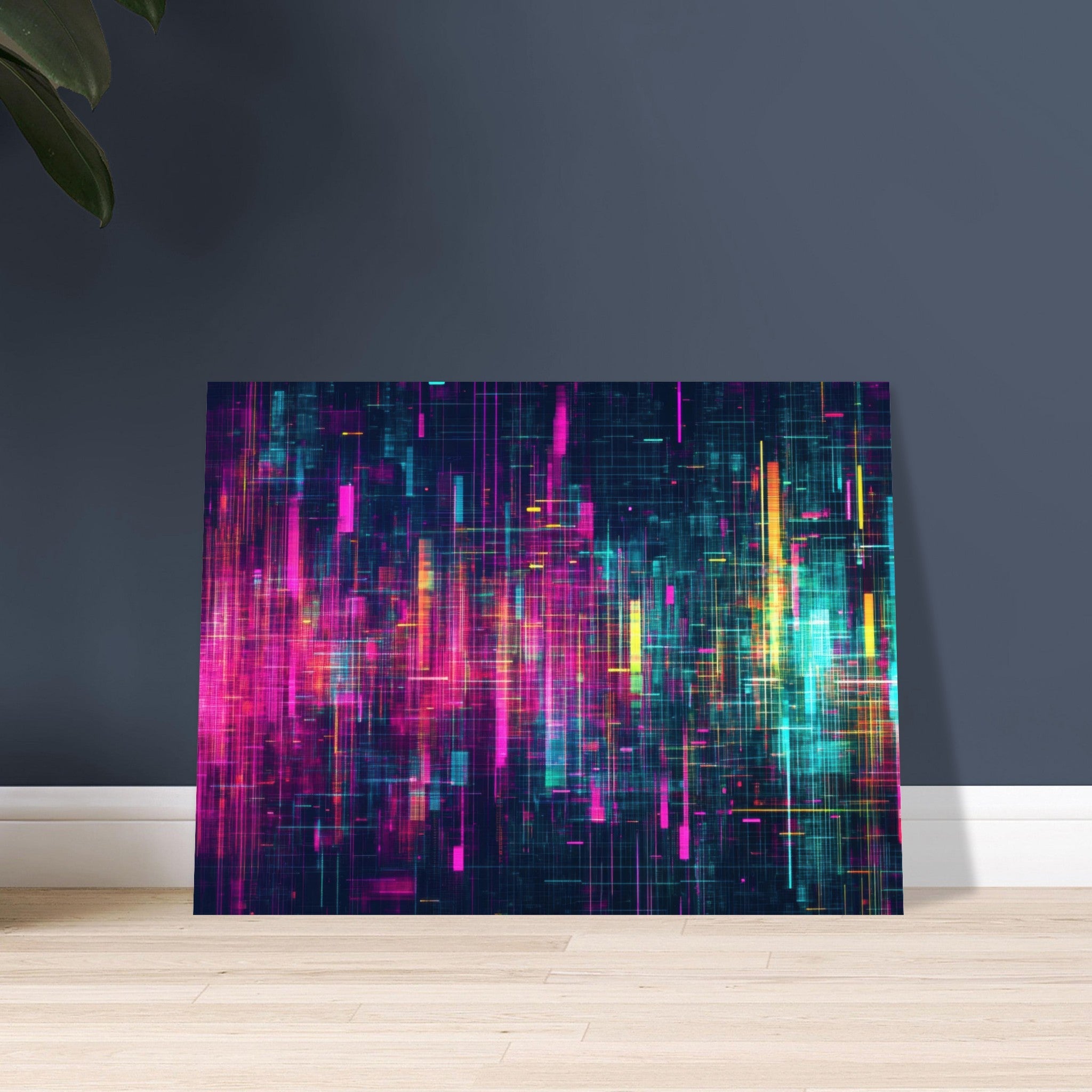Fine Art Poster Landscape - Digital Pulse A chaotic burst of pitch - inspired - Shop Ai Art WebShop - Digital Art online Store
