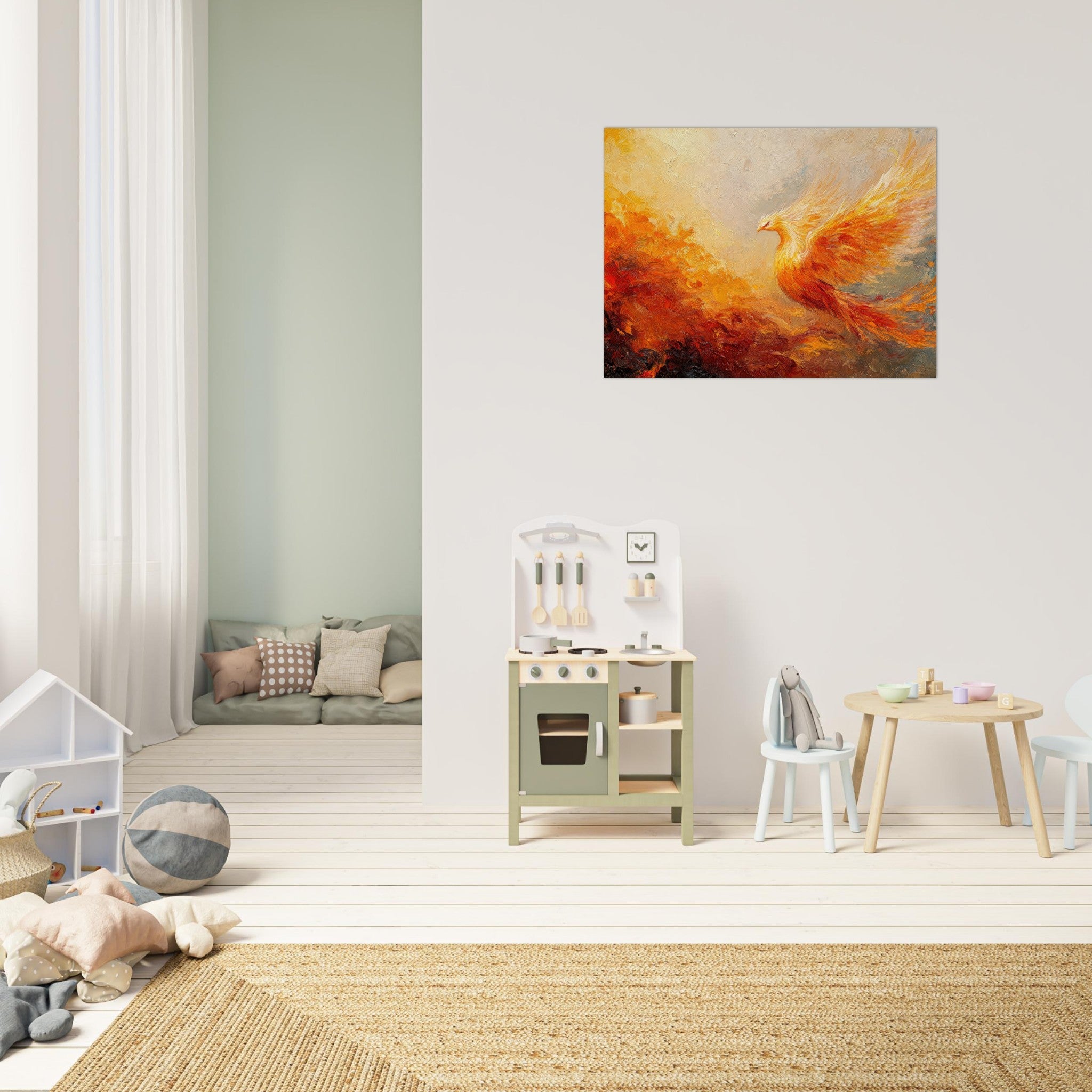 Fine Art Poster Landscape - Impressionist Phoenix Rebirth Impressionism Did 2 - Shop Ai Art WebShop - Digital Art online Store