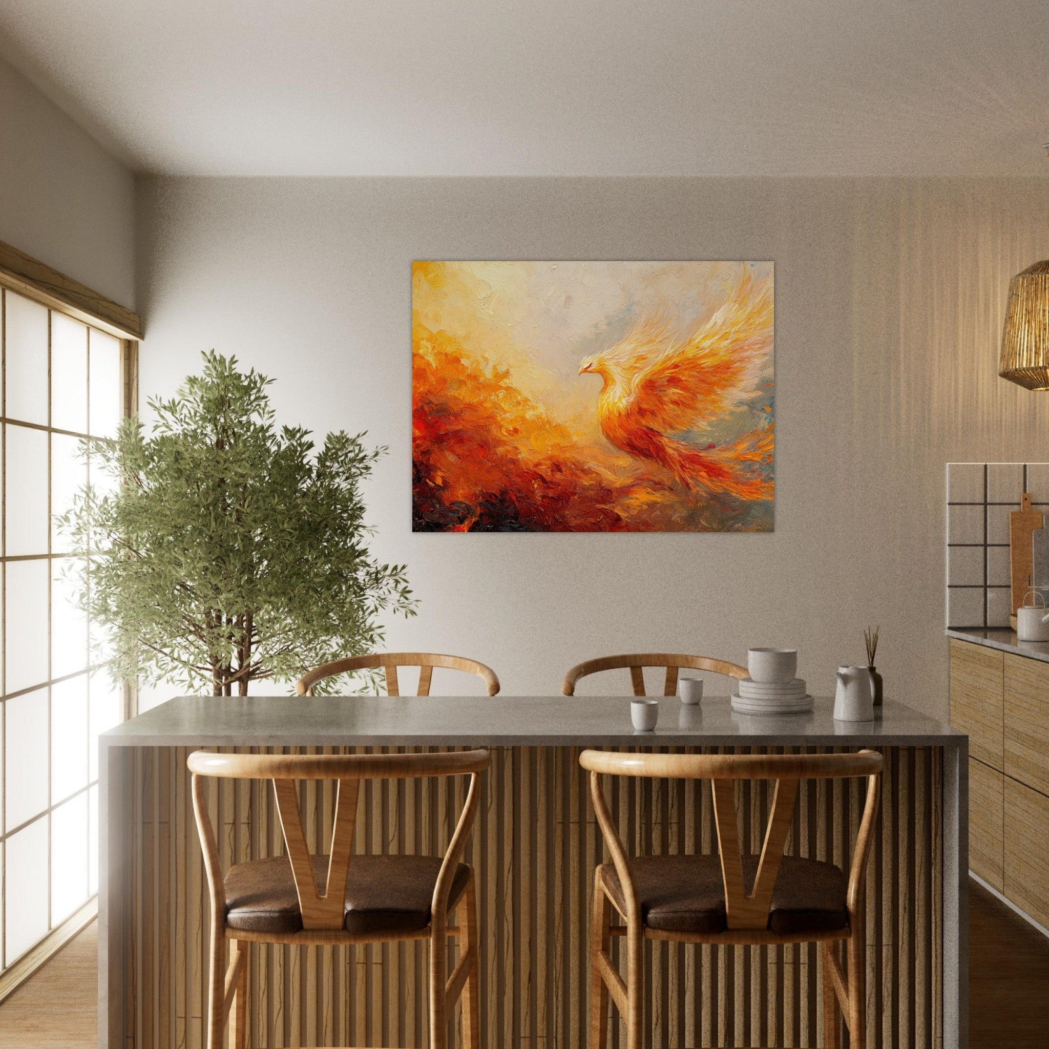 Fine Art Poster Landscape - Impressionist Phoenix Rebirth Impressionism Did 2 - Shop Ai Art WebShop - Digital Art online Store