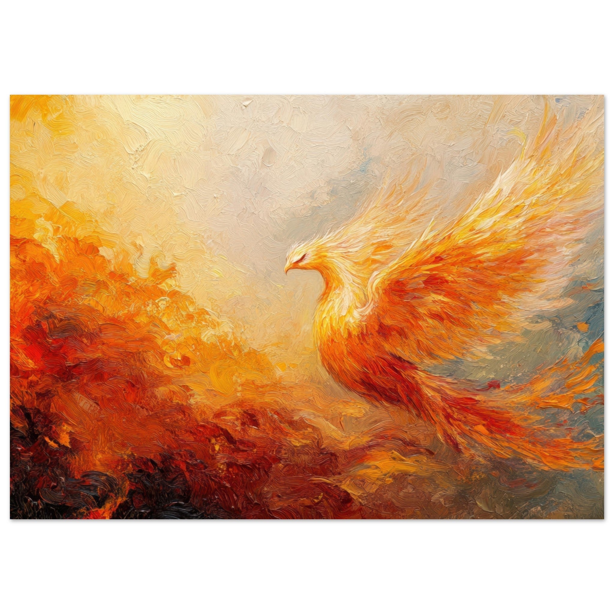 Fine Art Poster Landscape - Impressionist Phoenix Rebirth Impressionism Did 2 - Shop Ai Art WebShop - Digital Art online Store