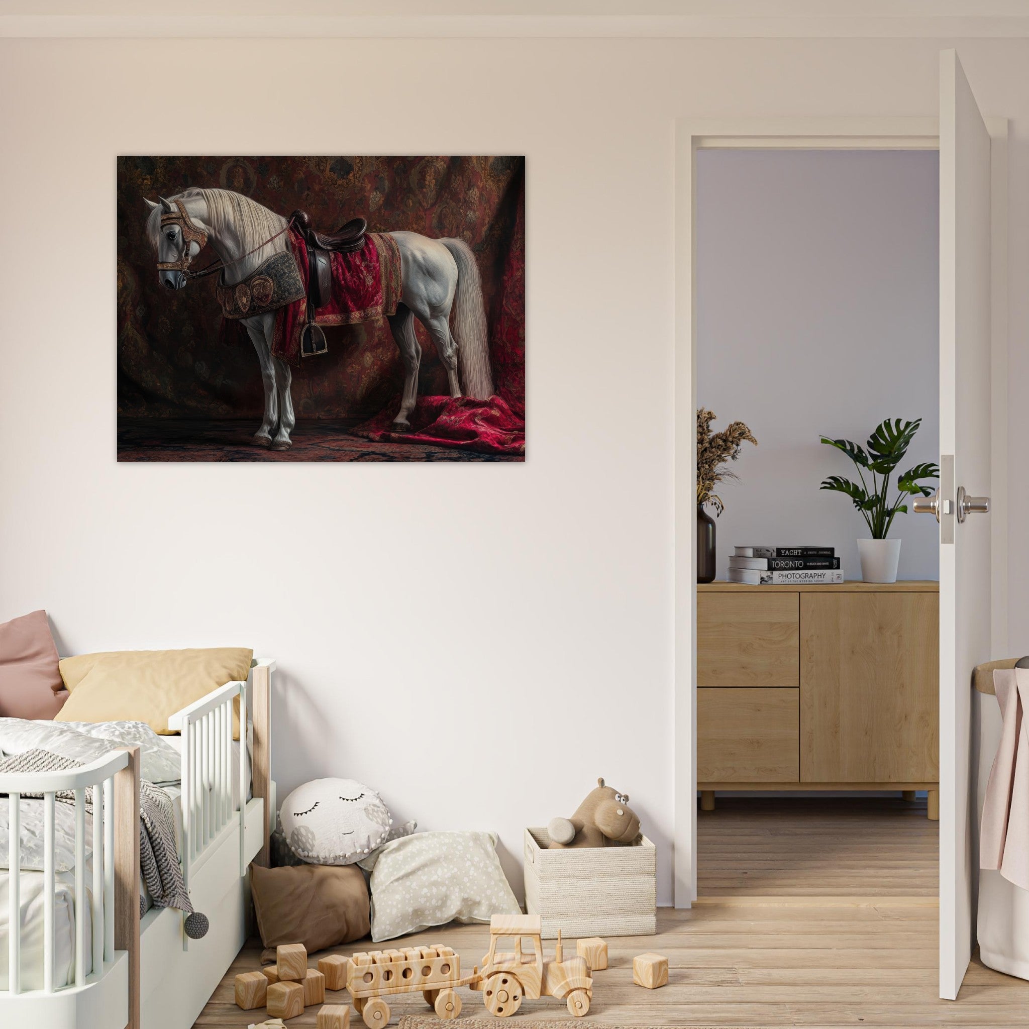 Fine Art Poster Landscape - Renaissance Portrait of a Noble Horse A dignified 4 - Shop Ai Art WebShop - Digital Art online Store