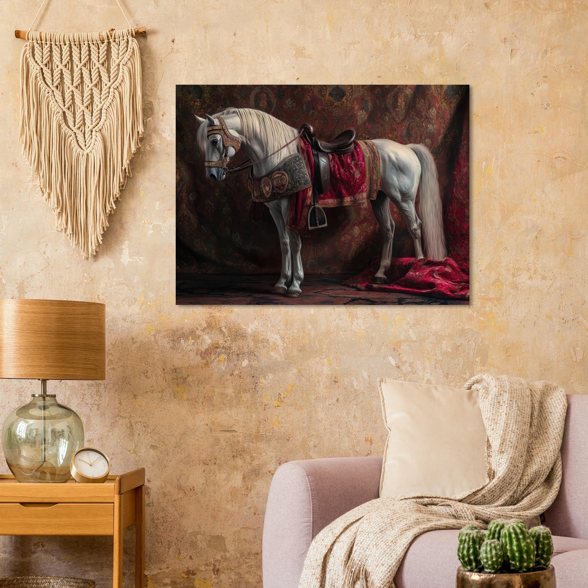 Fine Art Poster Landscape - Renaissance Portrait of a Noble Horse A dignified 4 - Shop Ai Art WebShop - Digital Art online Store