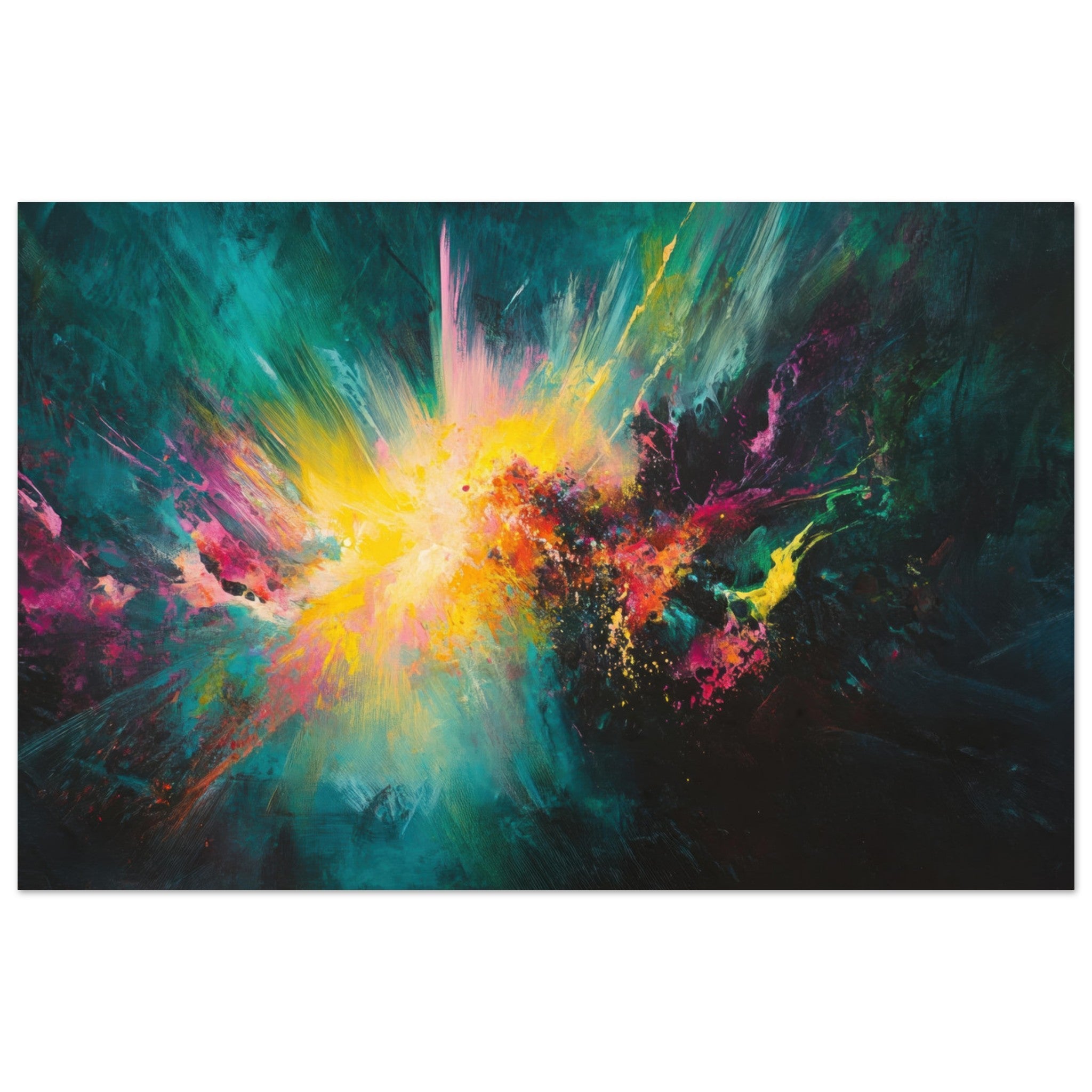 Fine Art Poster Landscape - Spectral Dissonance Razor - sharp angular forms - Shop Ai Art WebShop - Digital Art online Store