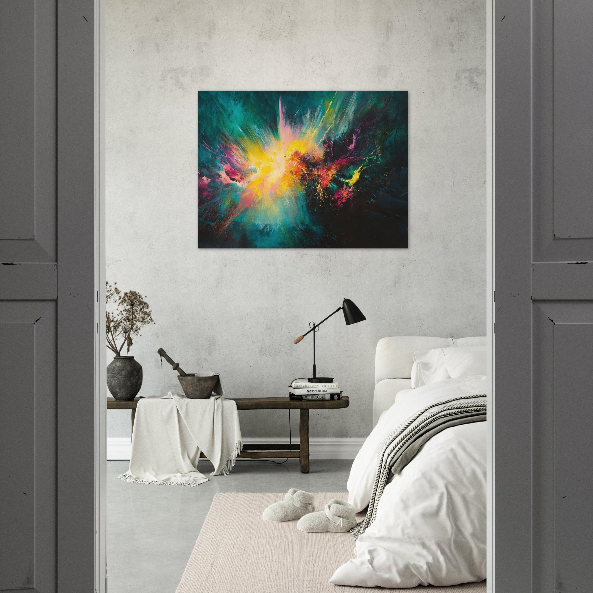 Fine Art Poster Landscape - Spectral Dissonance Razor - sharp angular forms - Shop Ai Art WebShop - Digital Art online Store