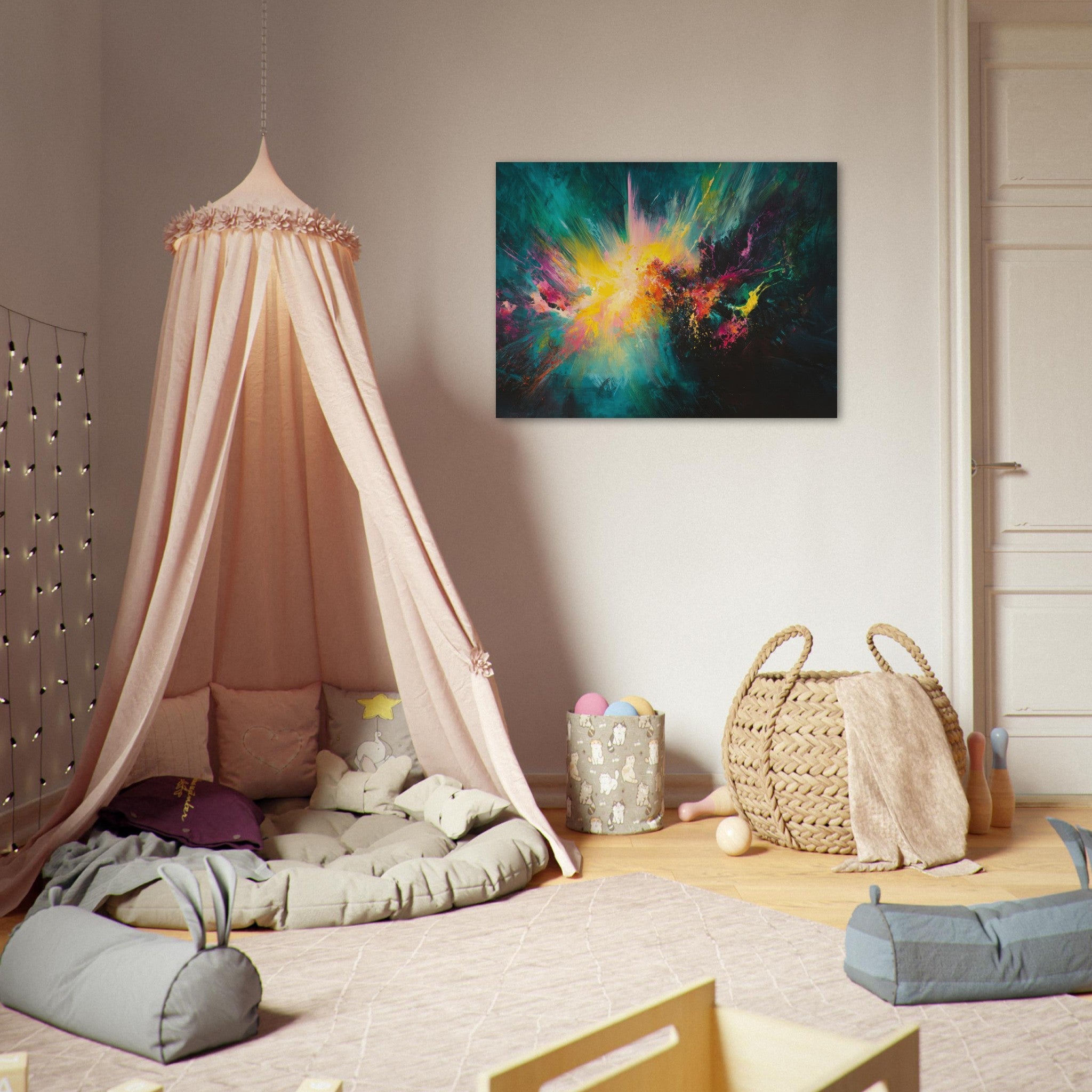 Fine Art Poster Landscape - Spectral Dissonance Razor - sharp angular forms - Shop Ai Art WebShop - Digital Art online Store