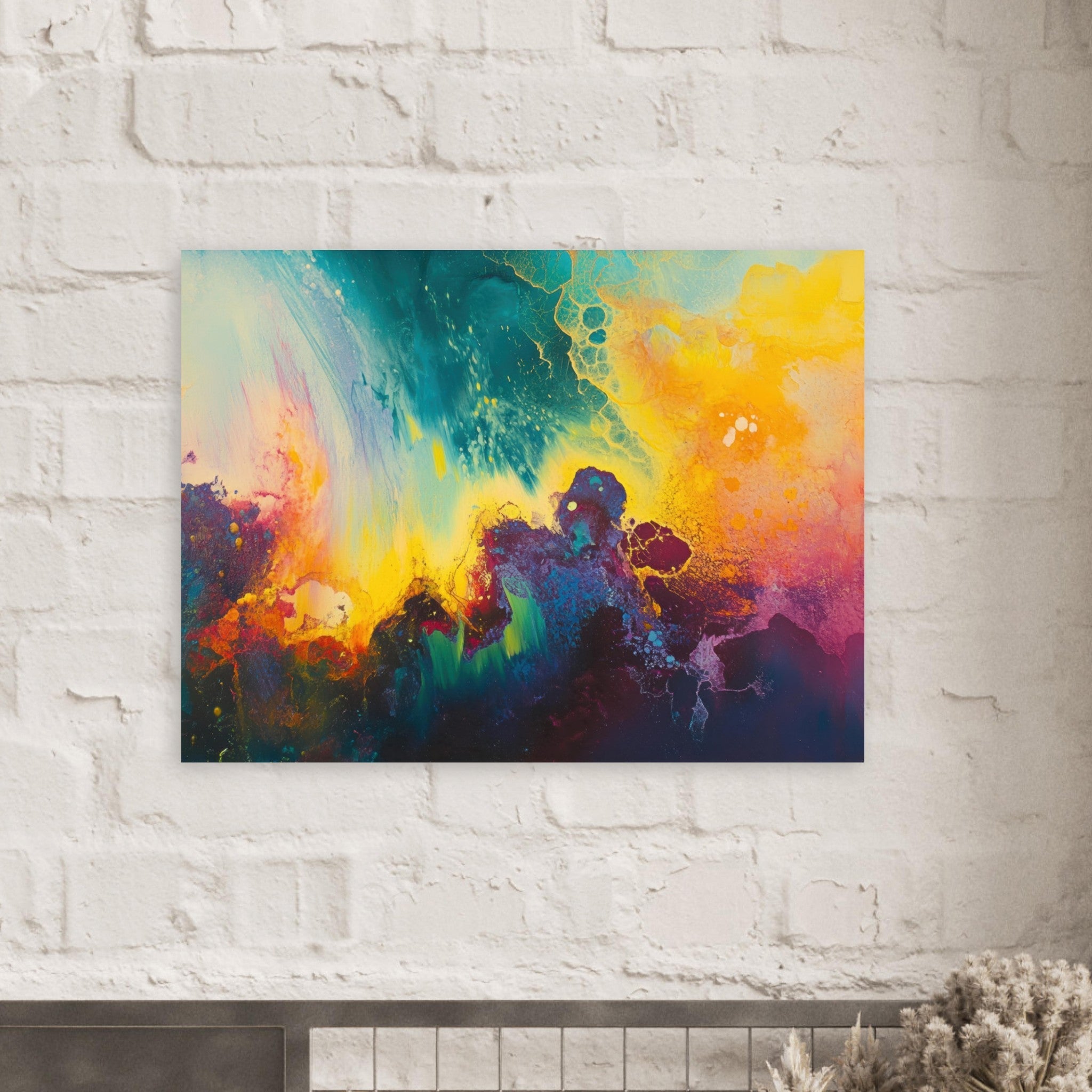 Fine Art Poster Landscape - Spectral Dissonance Razor - sharp angular forms 3 - Shop Ai Art WebShop - Digital Art online Store