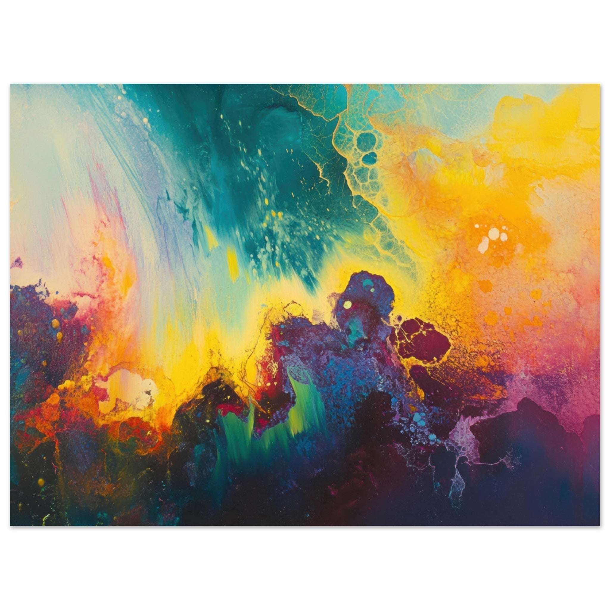 Fine Art Poster Landscape - Spectral Dissonance Razor - sharp angular forms 3 - Shop Ai Art WebShop - Digital Art online Store