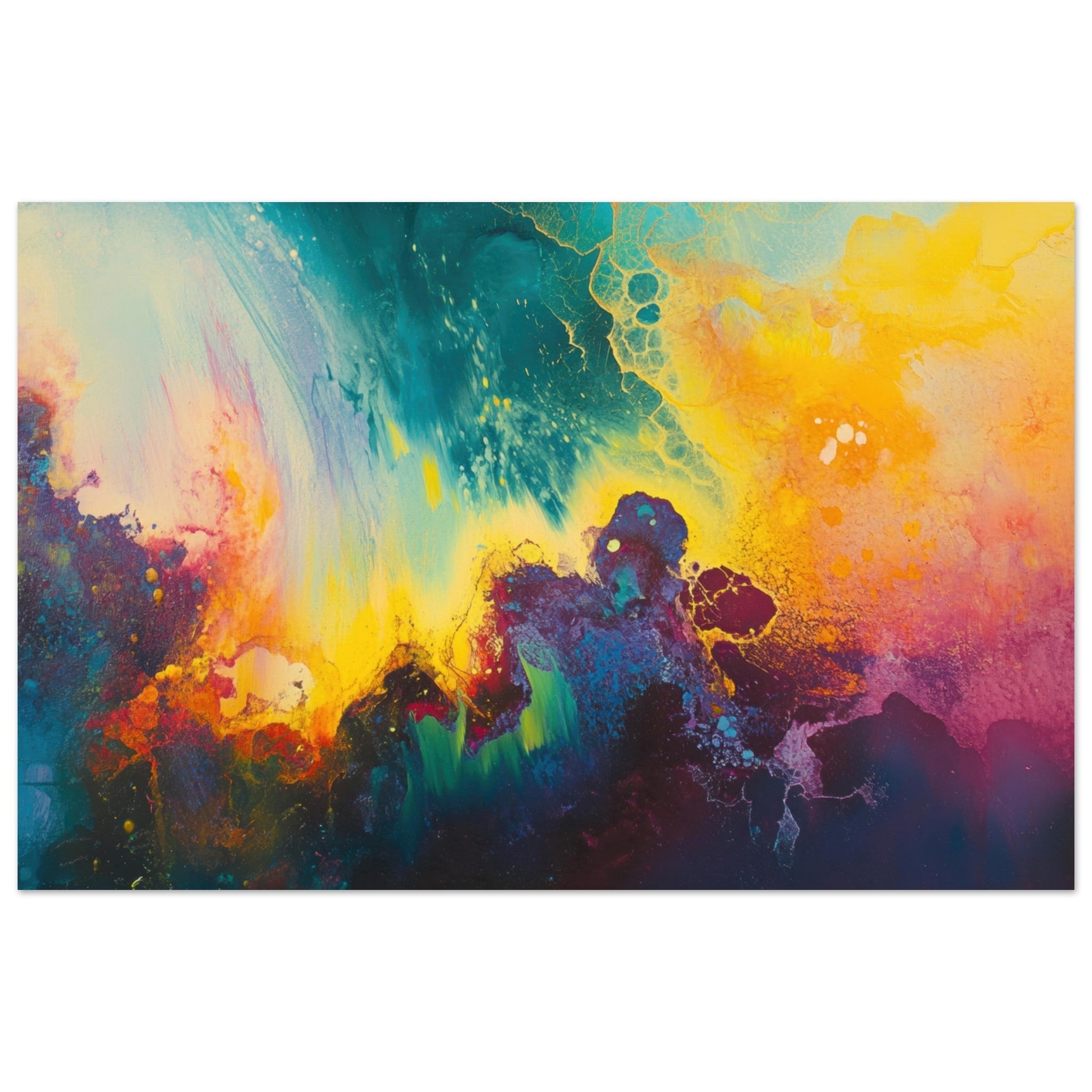 Fine Art Poster Landscape - Spectral Dissonance Razor - sharp angular forms 3 - Shop Ai Art WebShop - Digital Art online Store