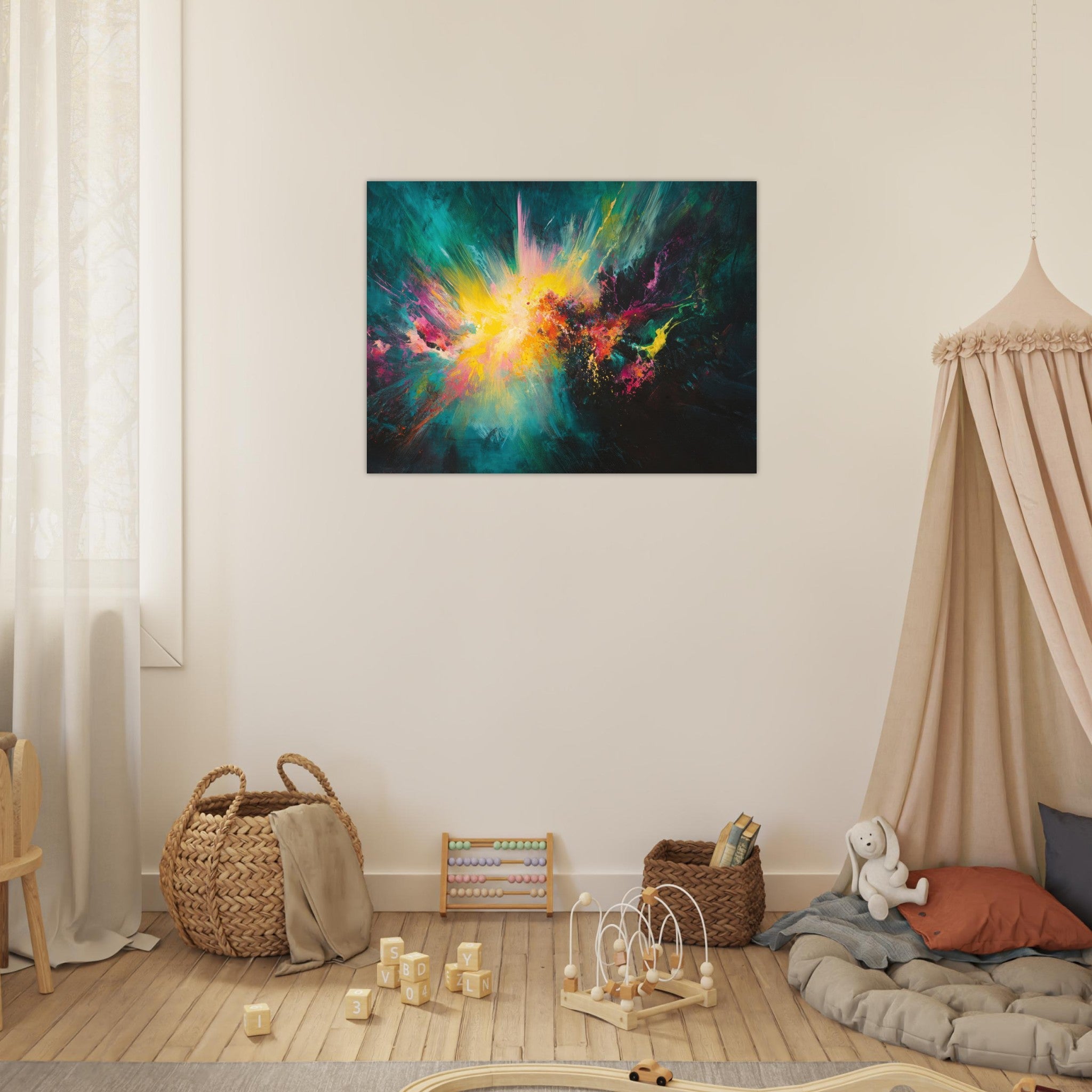 Fine Art Poster Landscape - Spectral Dissonance Razor - sharp angular forms - Shop Ai Art WebShop - Digital Art online Store