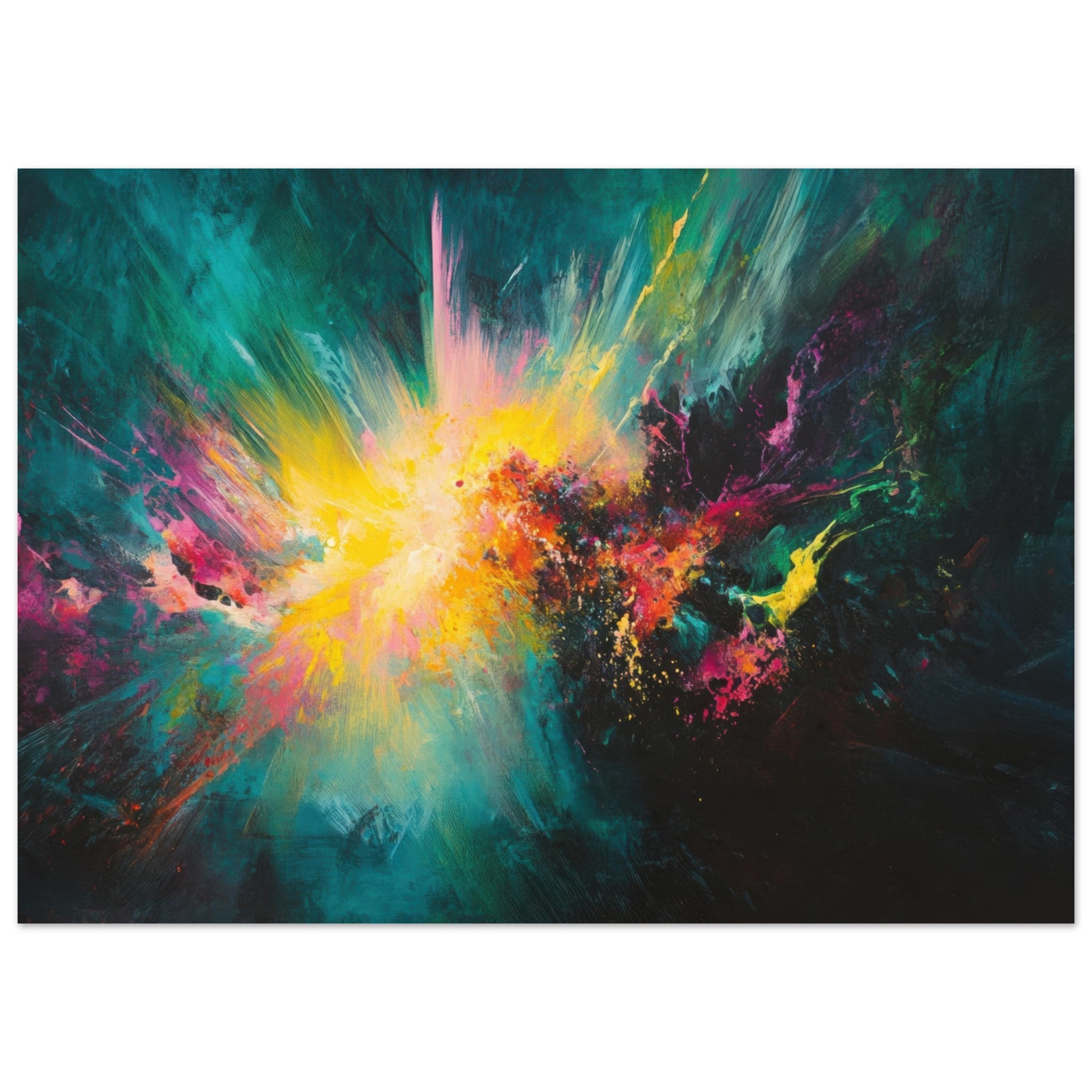 Fine Art Poster Landscape - Spectral Dissonance Razor - sharp angular forms - Shop Ai Art WebShop - Digital Art online Store